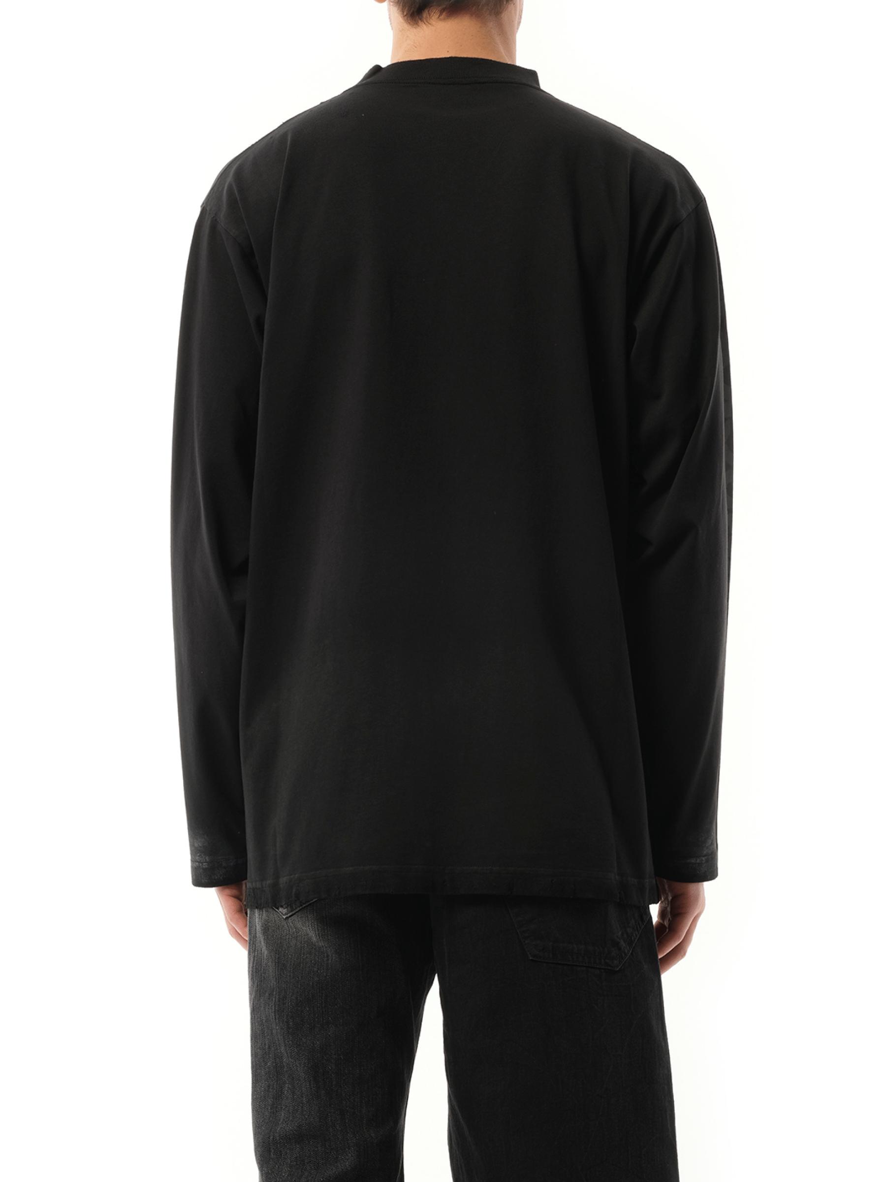 Balenciaga 3B Stencil Oversized Long Sleeve T-Shirt, 100% Cotton 