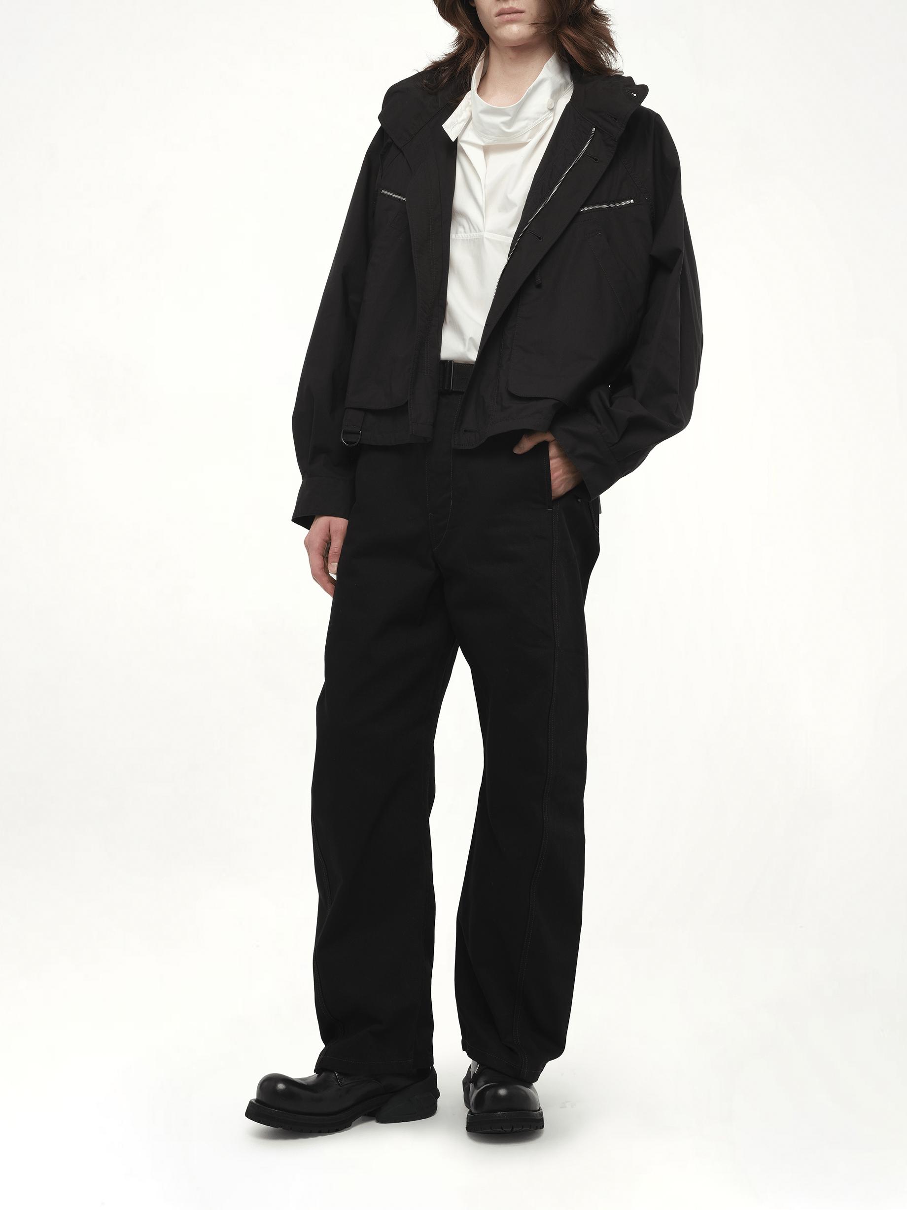 ジャケット・アウター LEMAIRE PARACHUTE BLOUSON BLACK 25SS Lemaire Parachute Blouson Bomber Jacket, 100% Cotton in Black for