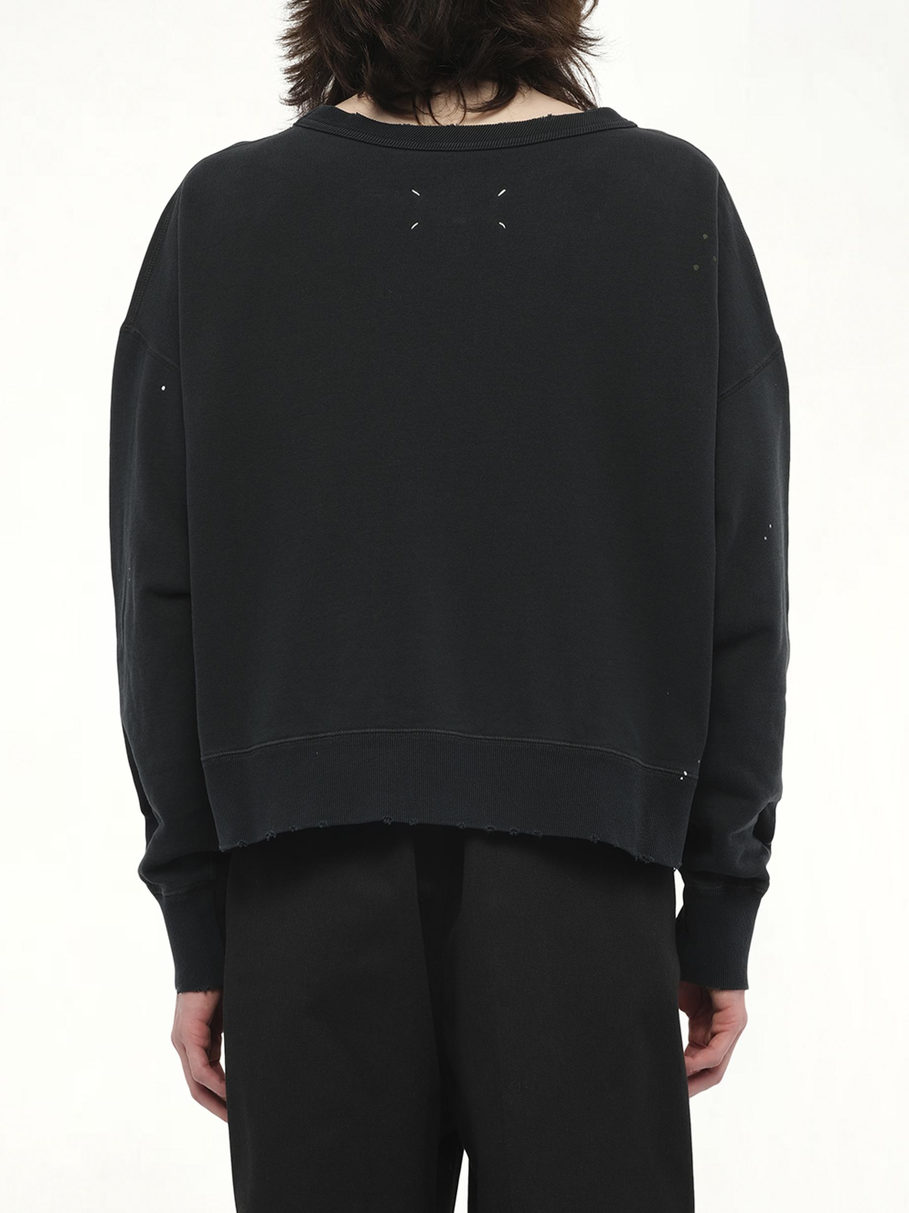 MM6 Maison Margiela - Cotton crew-neck sweatshirt black