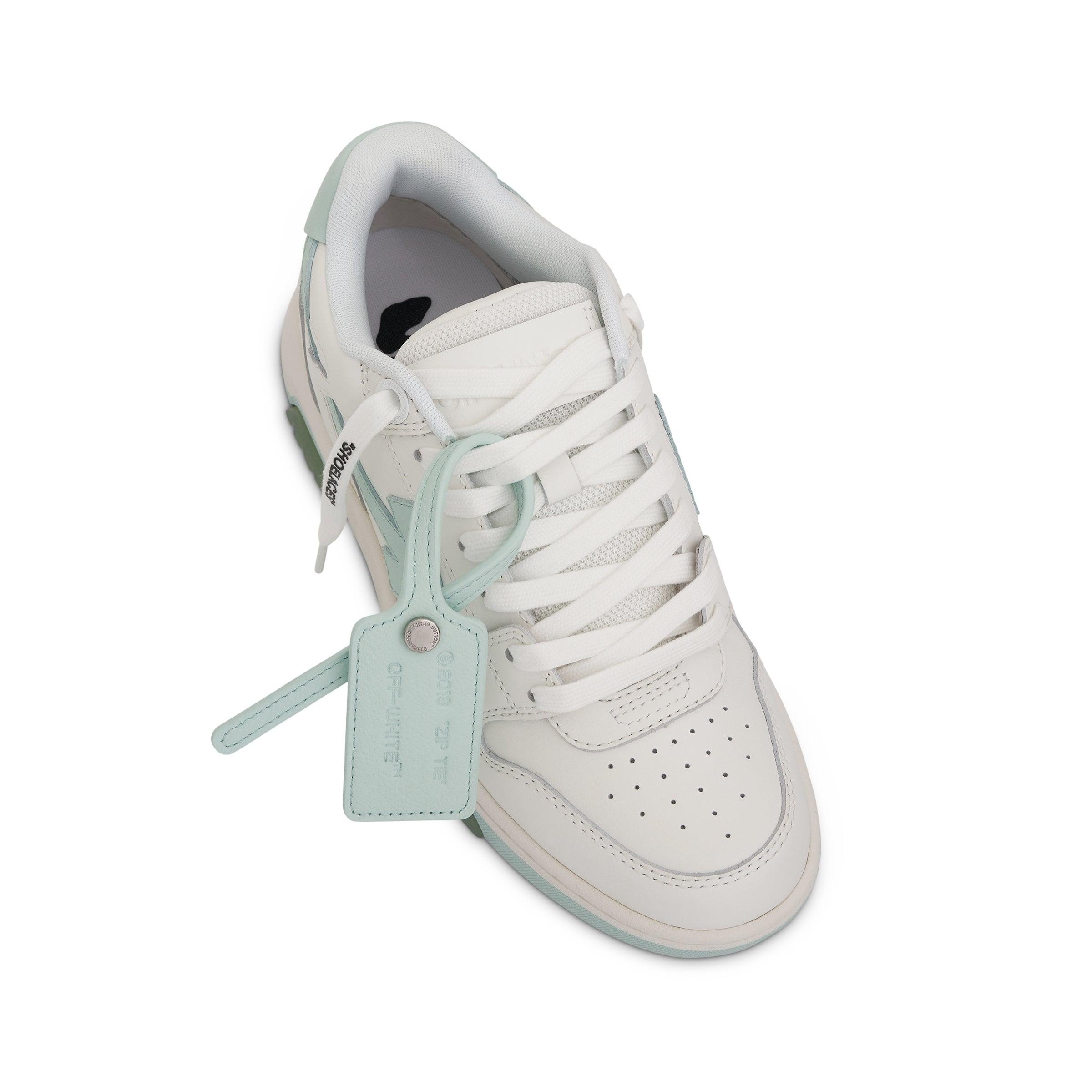 Off-White c/o Virgil Abloh Out Of Office Calf Leather Sneaker In White/mint