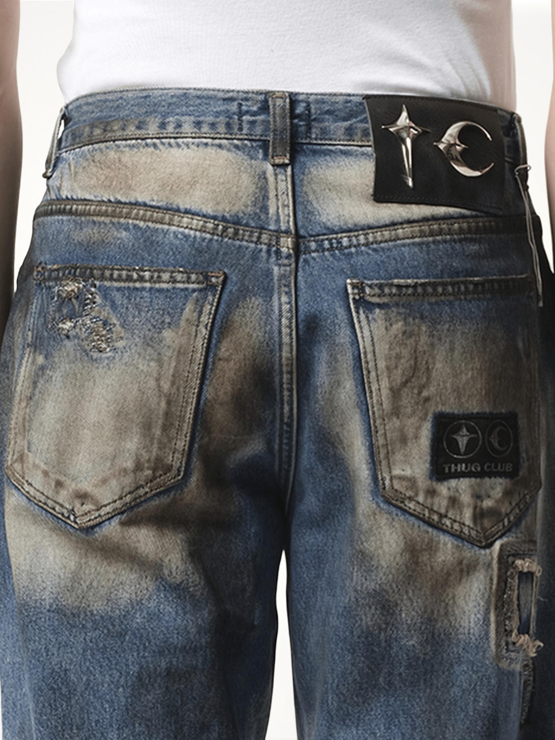 THUG CLUB Combat Casualty Care Denim Pants in Grey for Men | Lyst UK