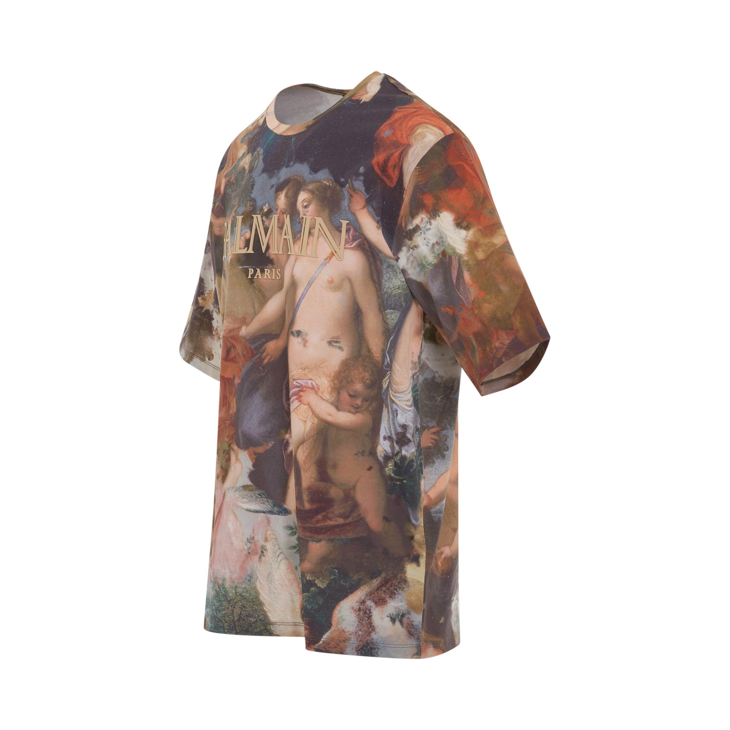 Balmain Pastel Renaissance Print Oversized T-shirt for Men | Lyst