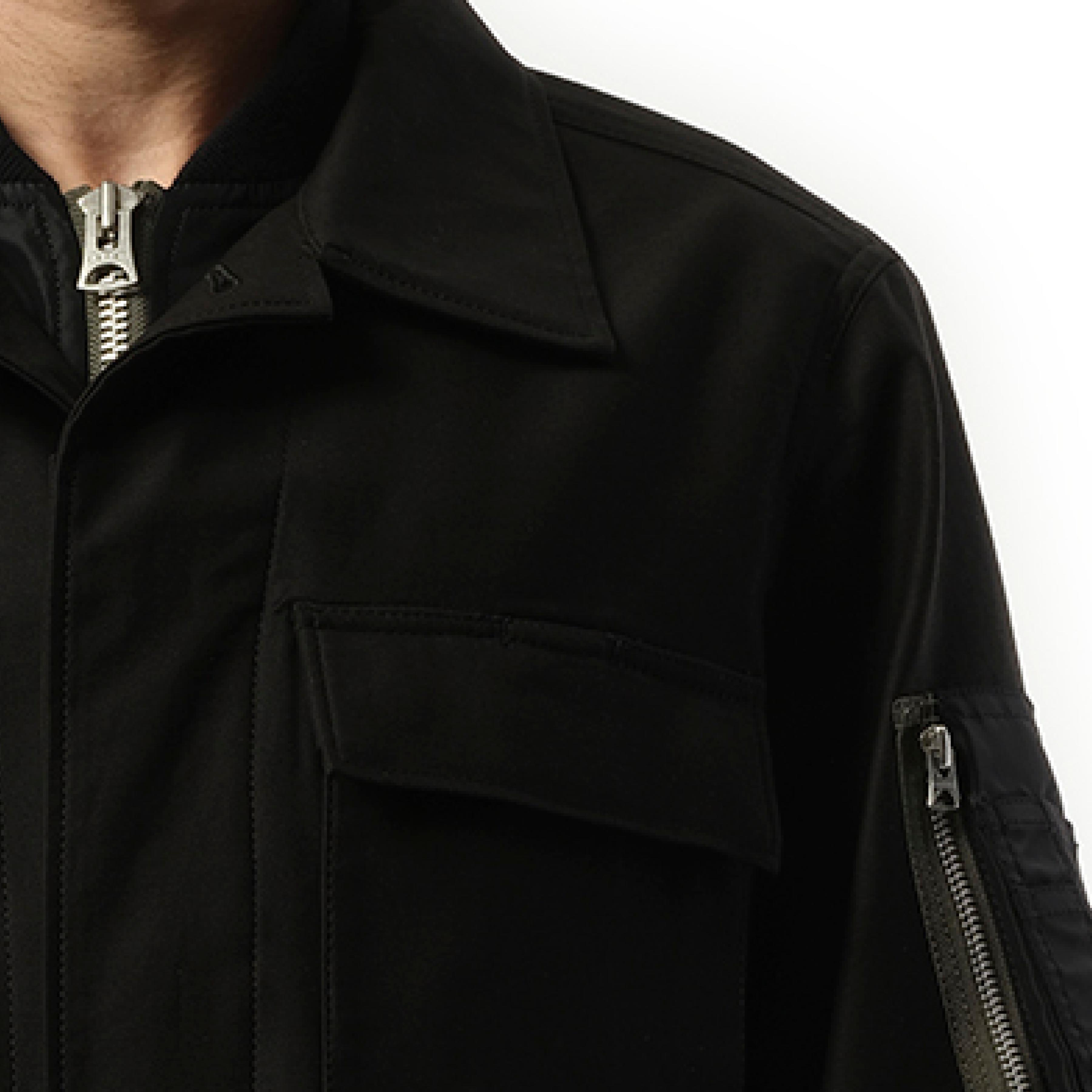 Sacai Wtaps Cotton Back Satin Bomber Jacket, 100% Cotton in Sacai Wtaps Cotton Back Satin Bomber Jacket, 100% Cotton in