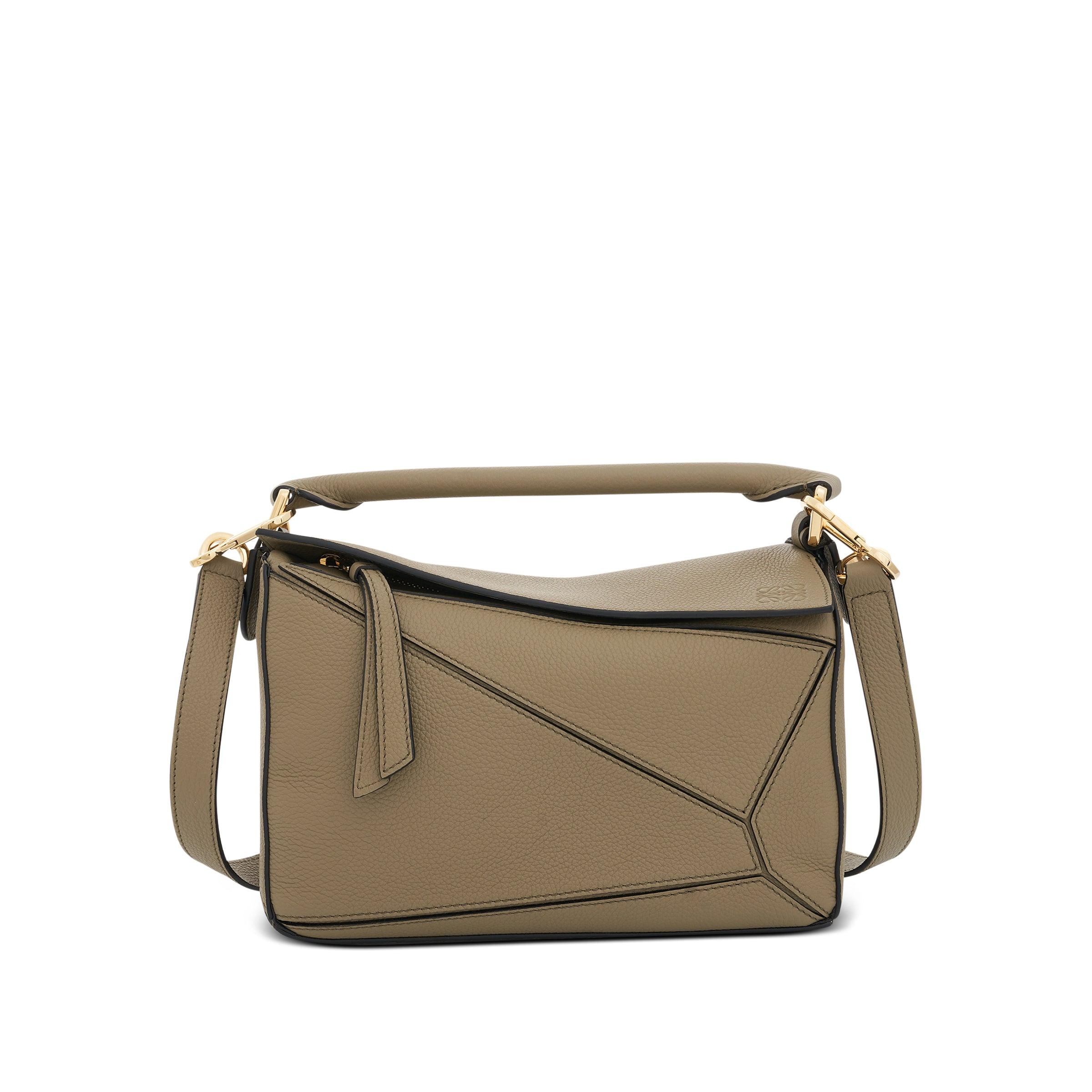 Green Puzzle small leather cross-body bag, LOEWE
