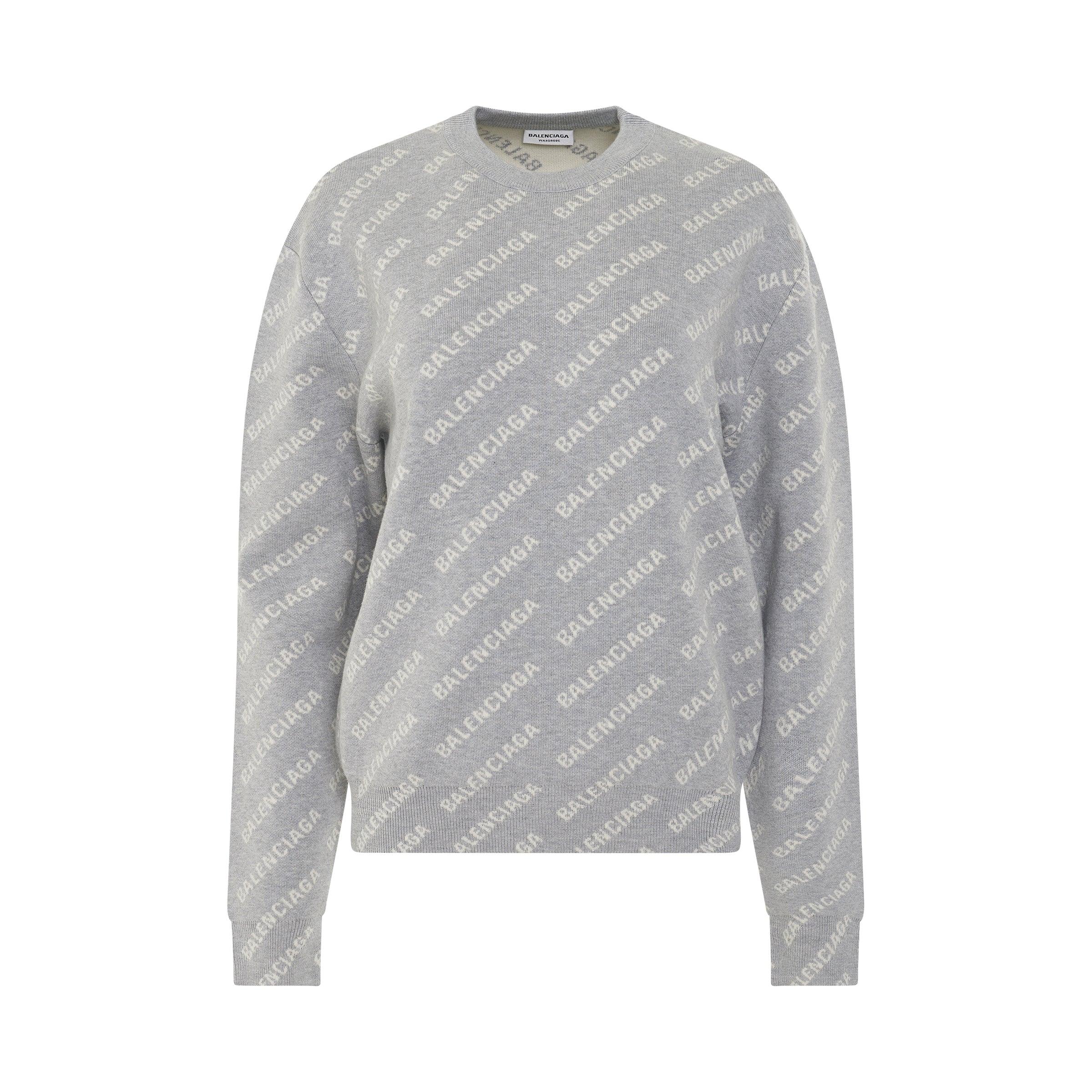 Balenciaga Mini Allover Logo Sweater