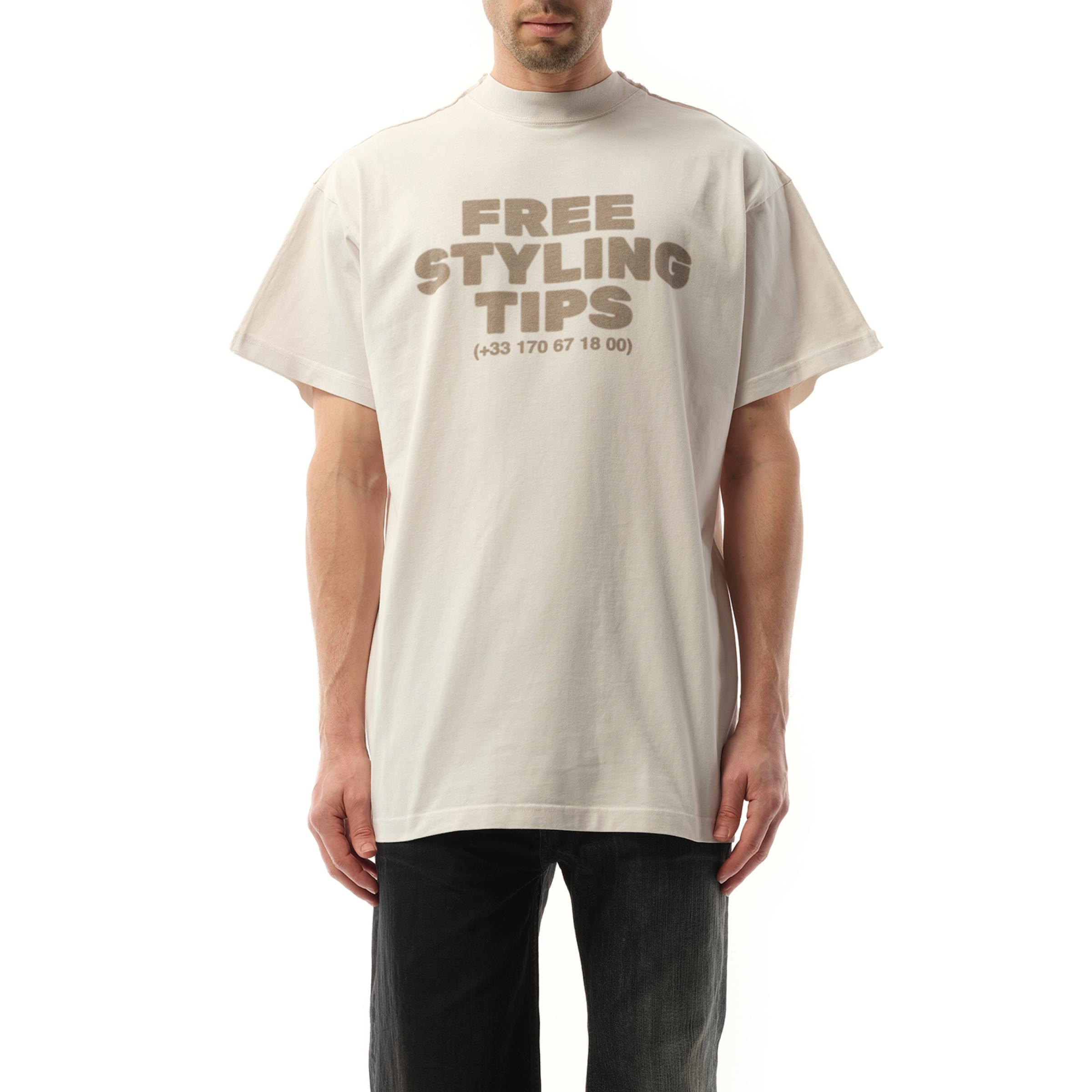 Balenciaga Hotline Double Front Cotton T Shirt in Natural for Men Lyst Australia
