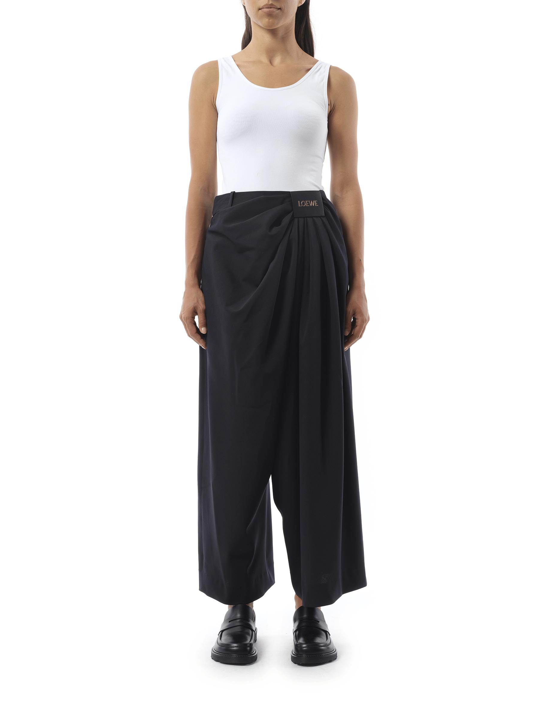パンツ LOEWE  Cropped Draped Trouser in Dark Navy Blue Shop Loewe - Cropped Draped Trousers | Saks Fifth Avenue