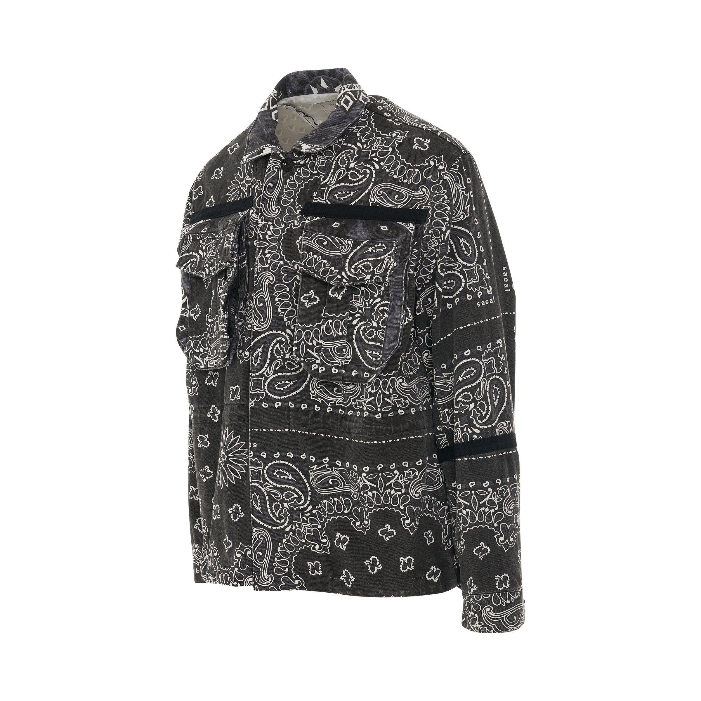 Sacai Bandana Print Jacket In Black for 