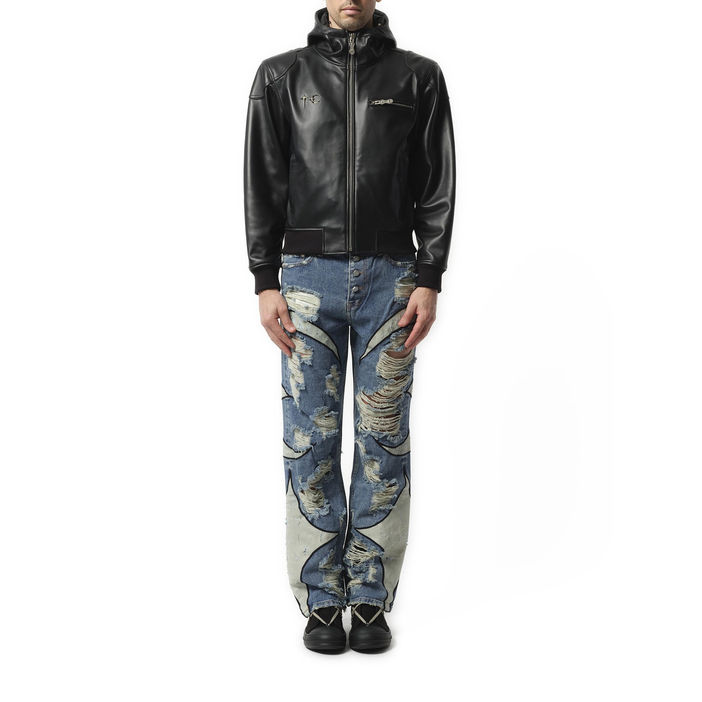 ジャケット・アウター thug club Slim Rock Leather Jacket Slim Rock Leather Jacket (JP0201-BLACK)