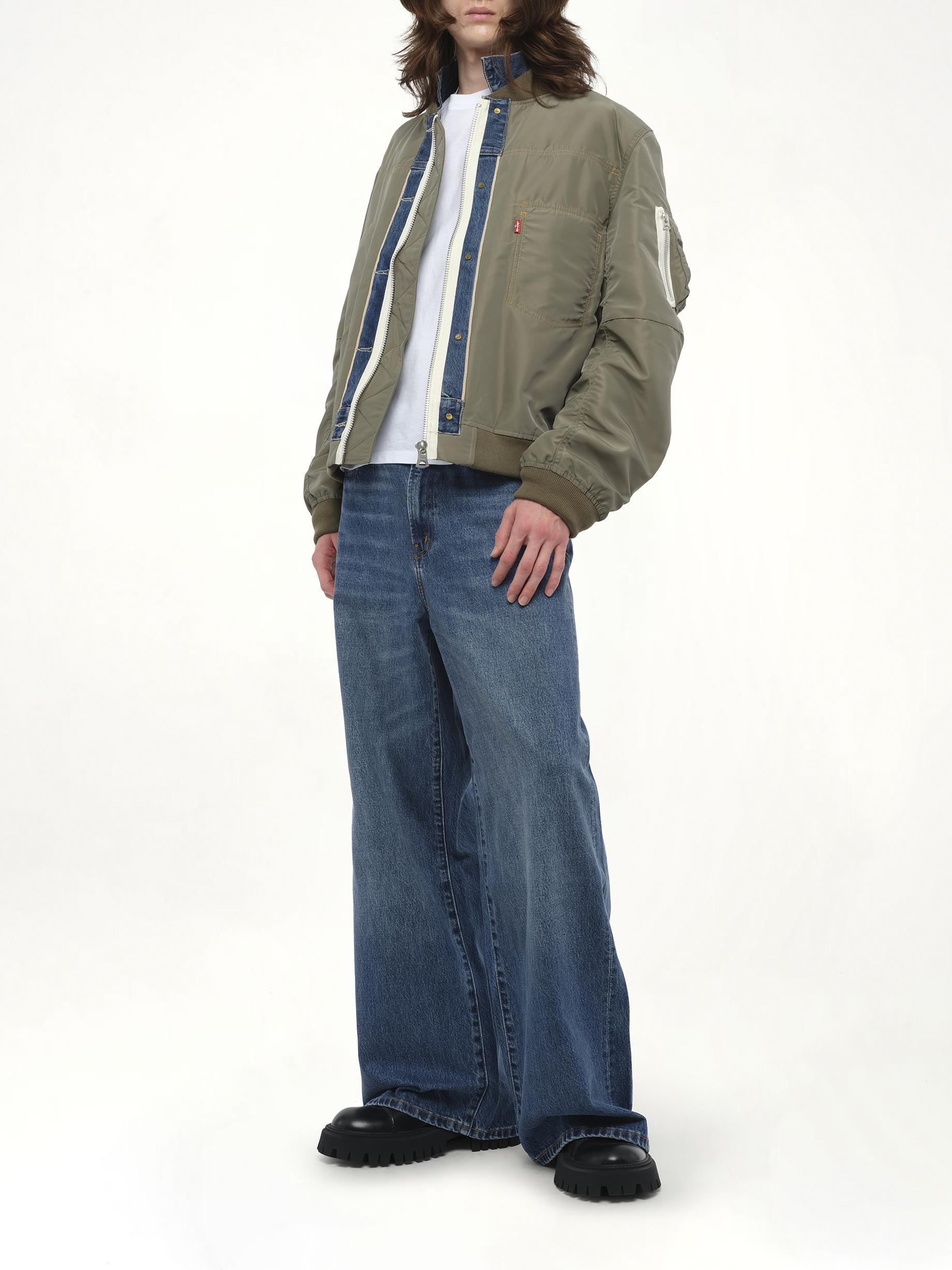 Sacai X Levi's Denim X Nylon Twill Reversible Blouson Bomber
