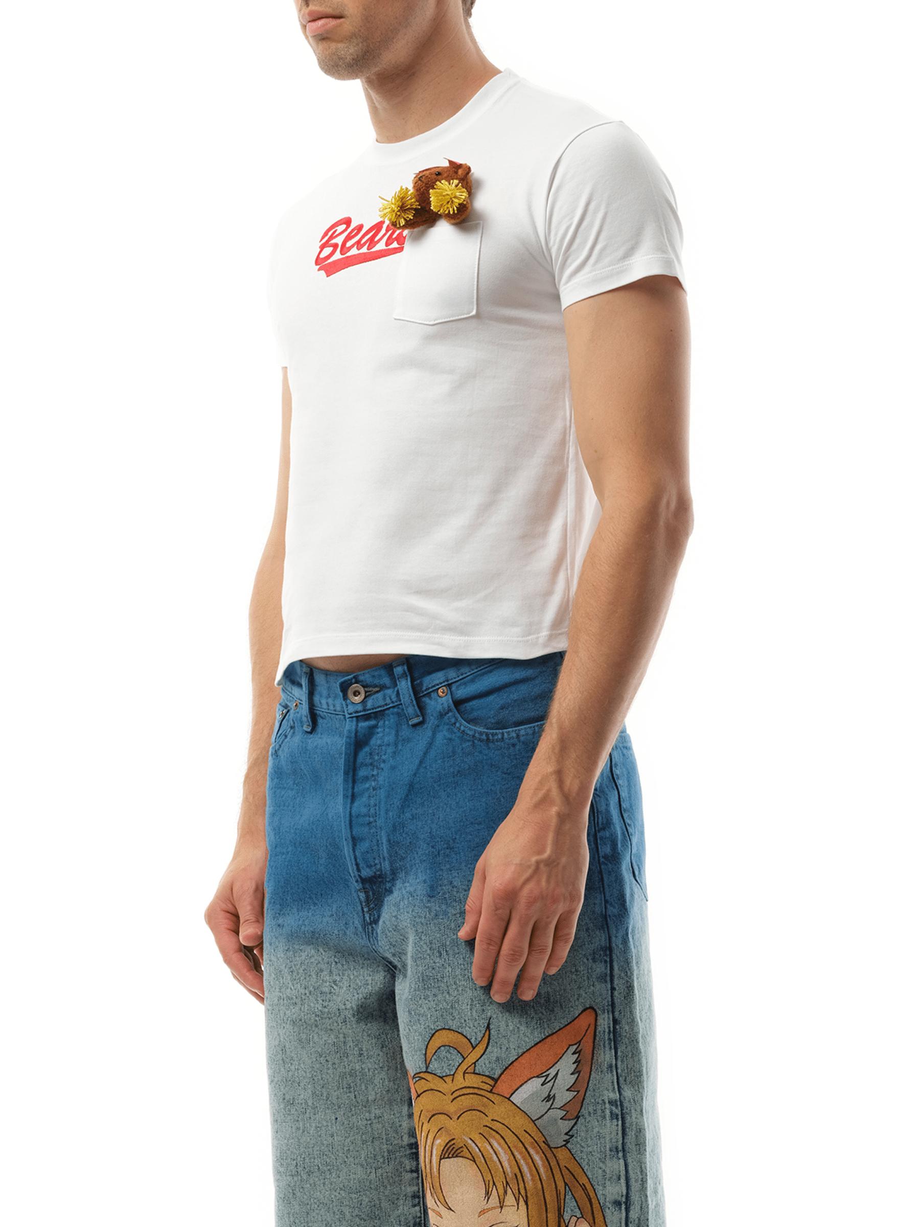 Doublet Cheerleading Bear T-Shirt, Short Sleeves, 100% Cotton 