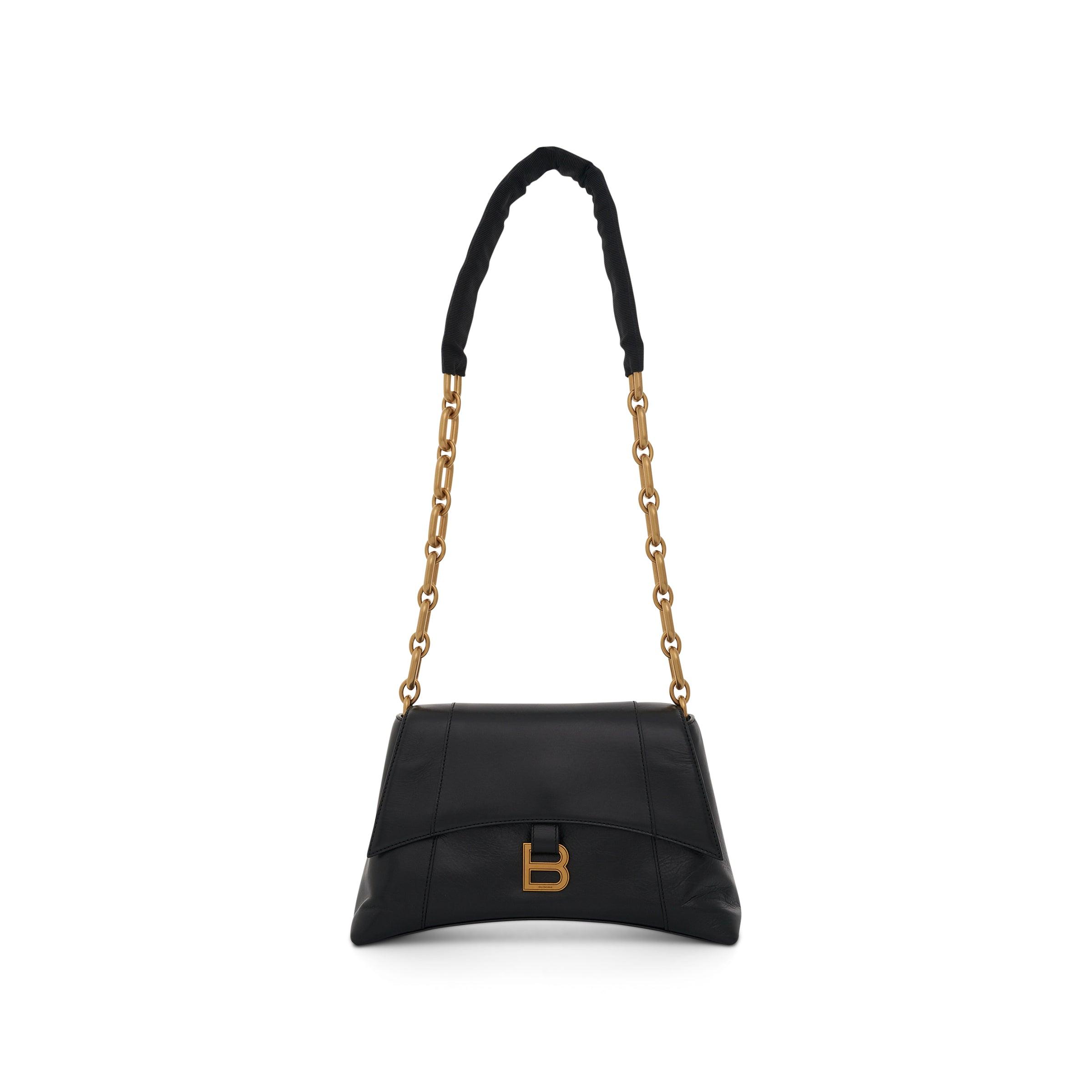 Balenciaga Downtown Small Shoulder Bag With Chain In Black Lyst