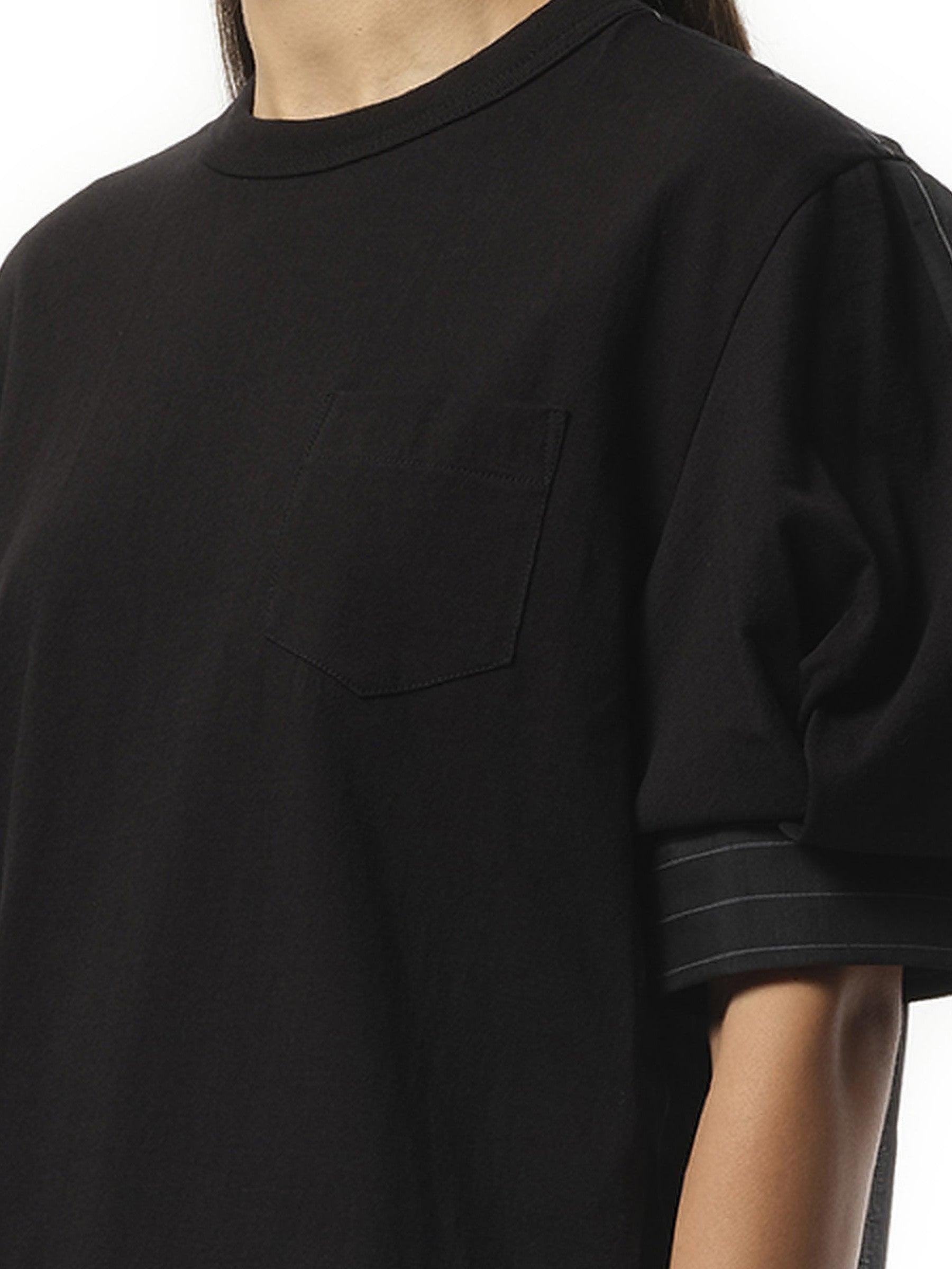 Sacai X Spun Organza X Cotton Jersey T-Shirt, Short Sleeves Sacai X Spun Organza X Cotton Jersey T-Shirt, Short Sleeves