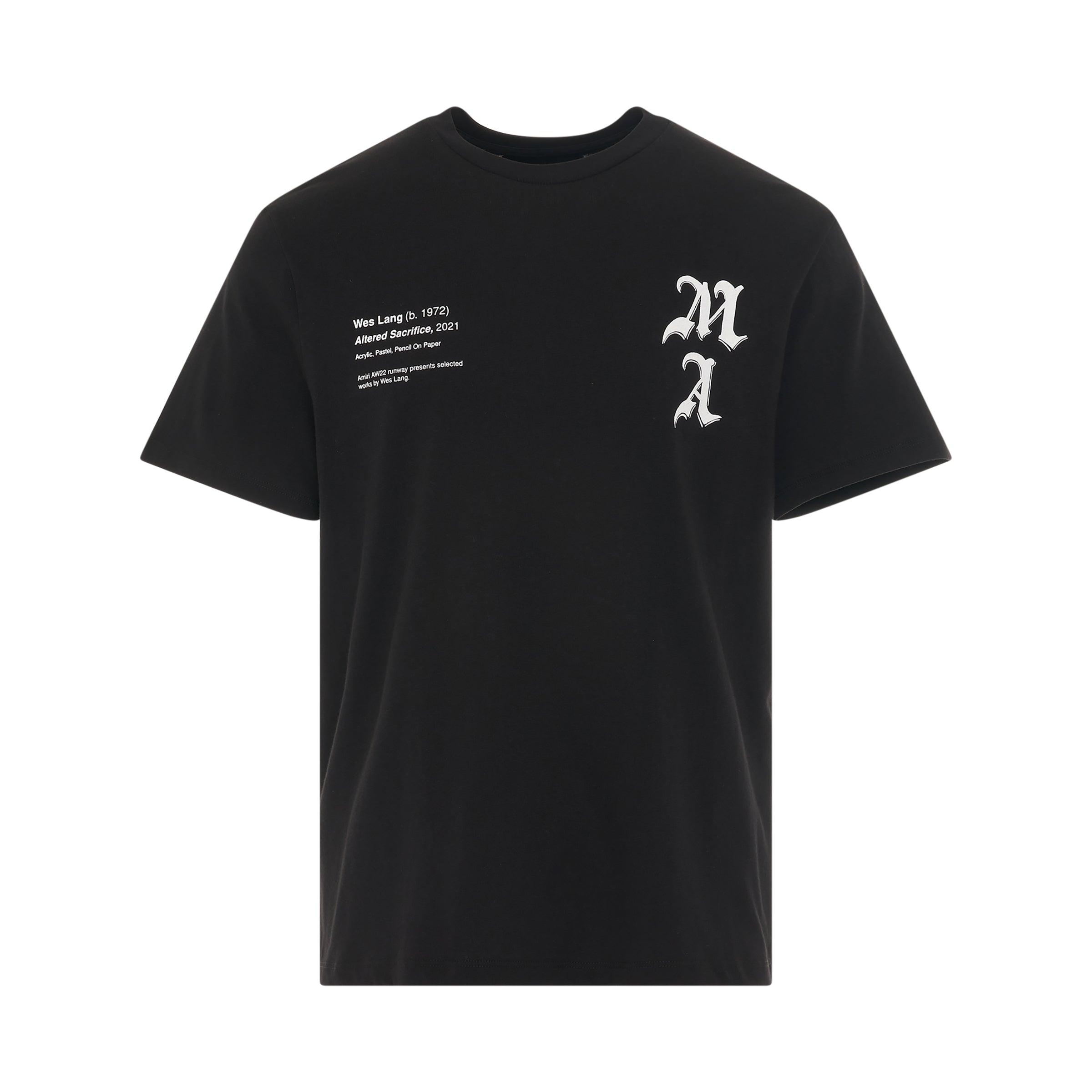 Amiri Wes Lang Checker Skull T-shirt In Black for Men | Lyst