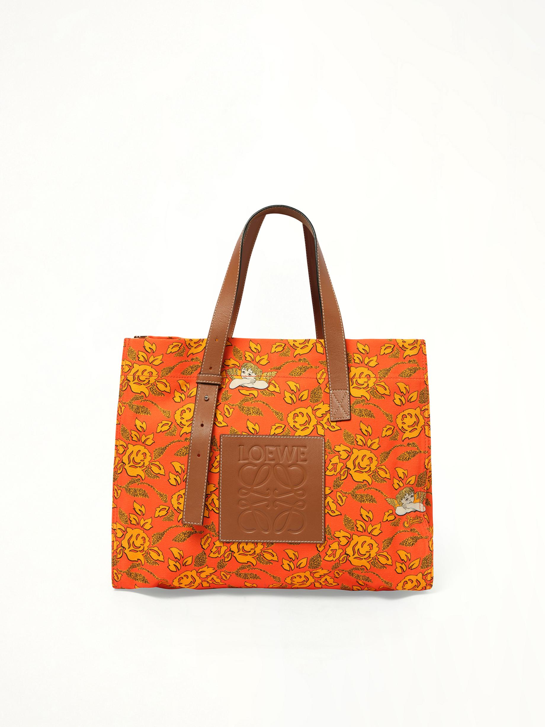 Loewe X Paula Print Tote, 100% Leather in Orange | Lyst