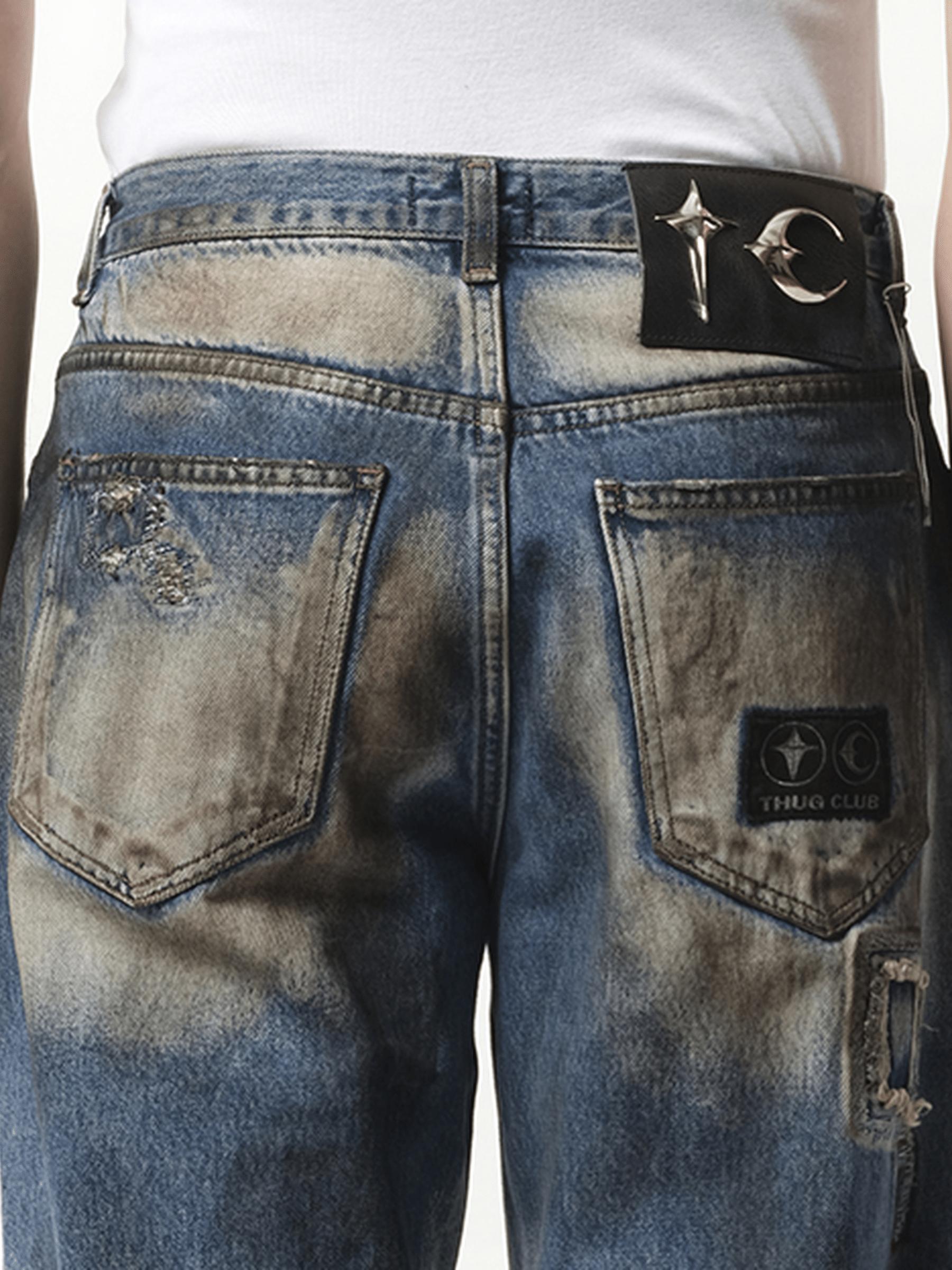 THUG CLUB Combat Casualty Care Denim Pants, 100% Cotton in Grey