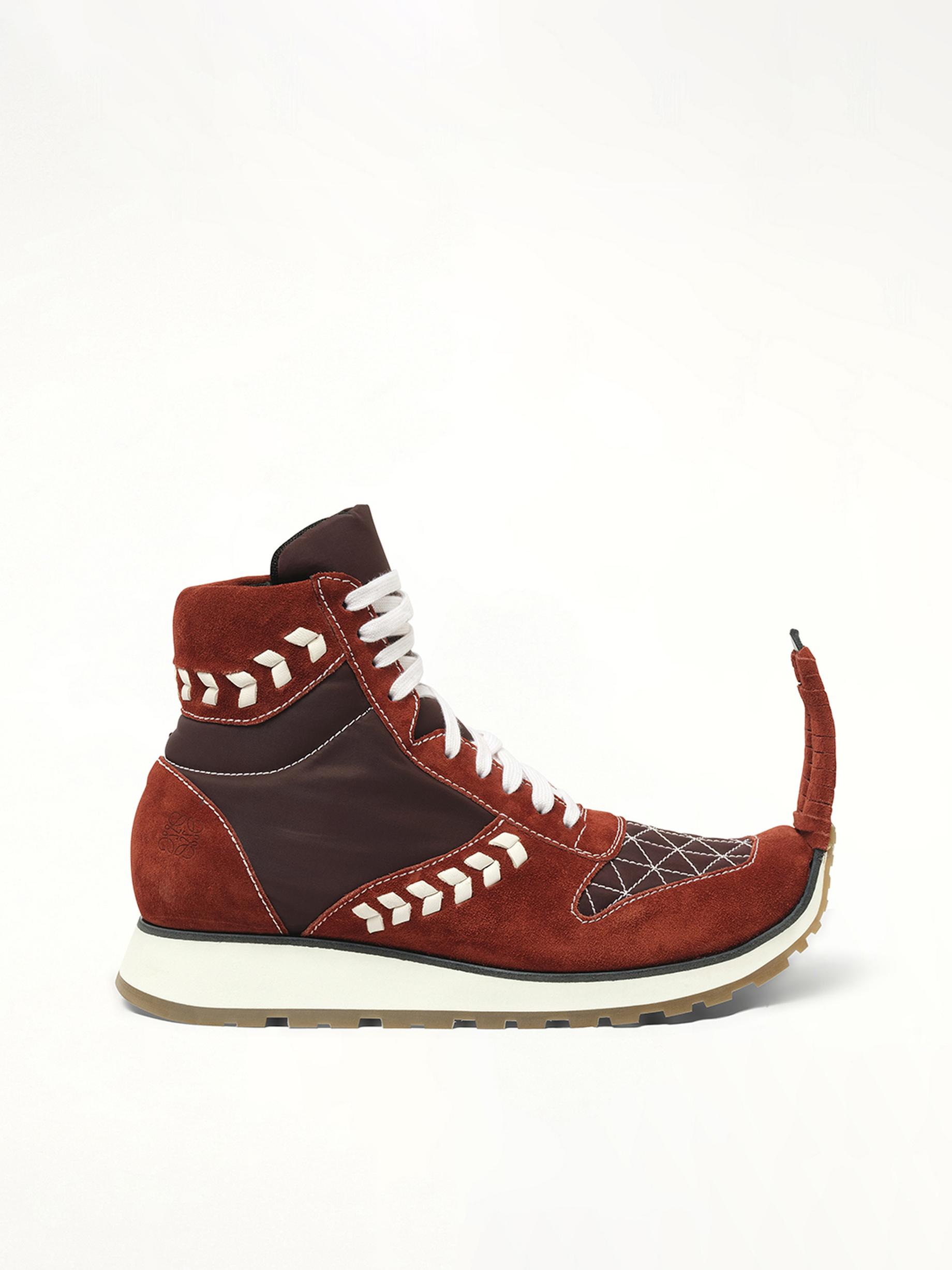 スニーカー Loewe High-Top Loewe Sneakers With Textured Design And Logo Loewe High-Top Loewe With Textured Design And Logo