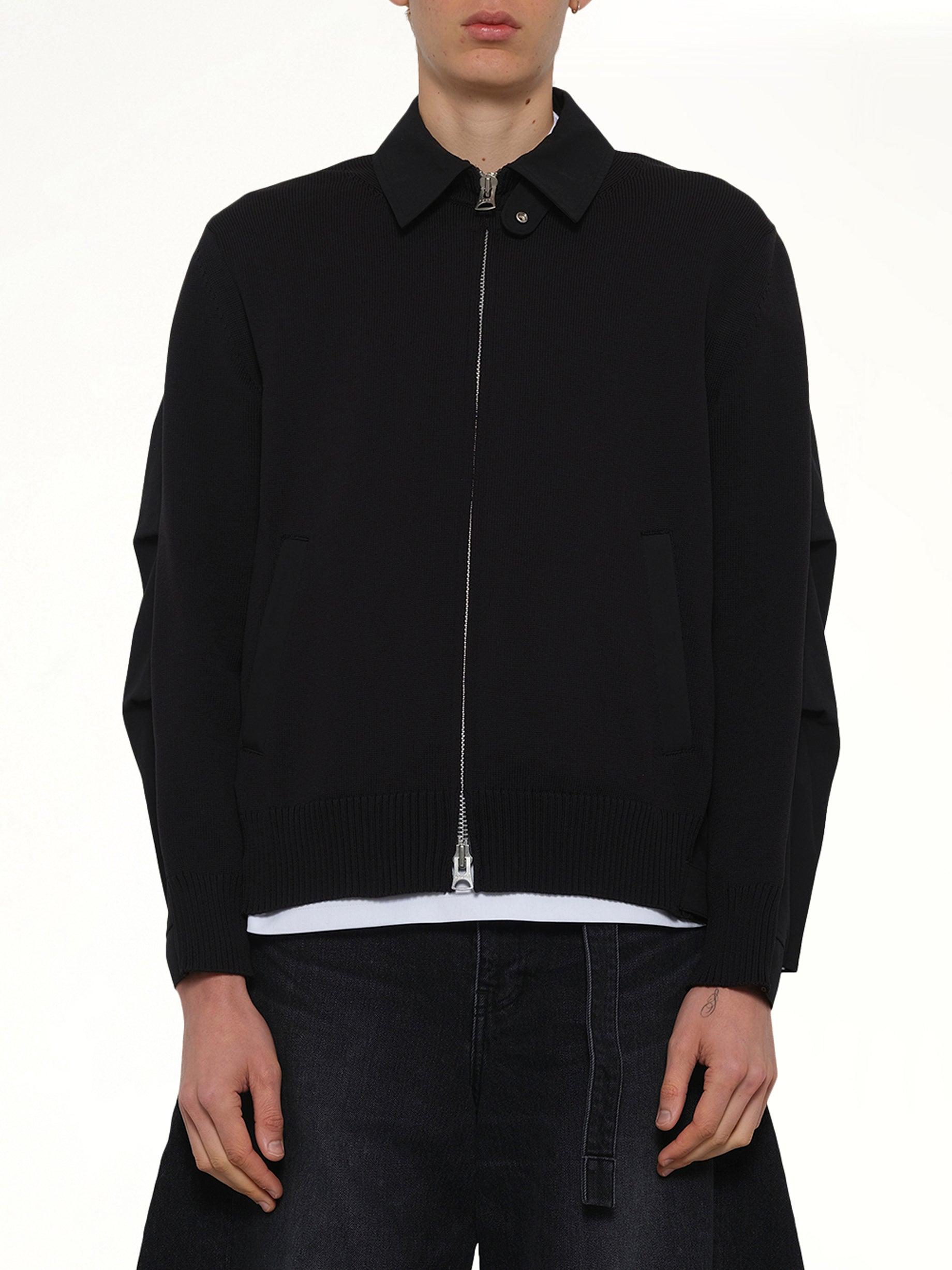 Sacai Weathercloth X Knit Blouson in Black for Men | Lyst