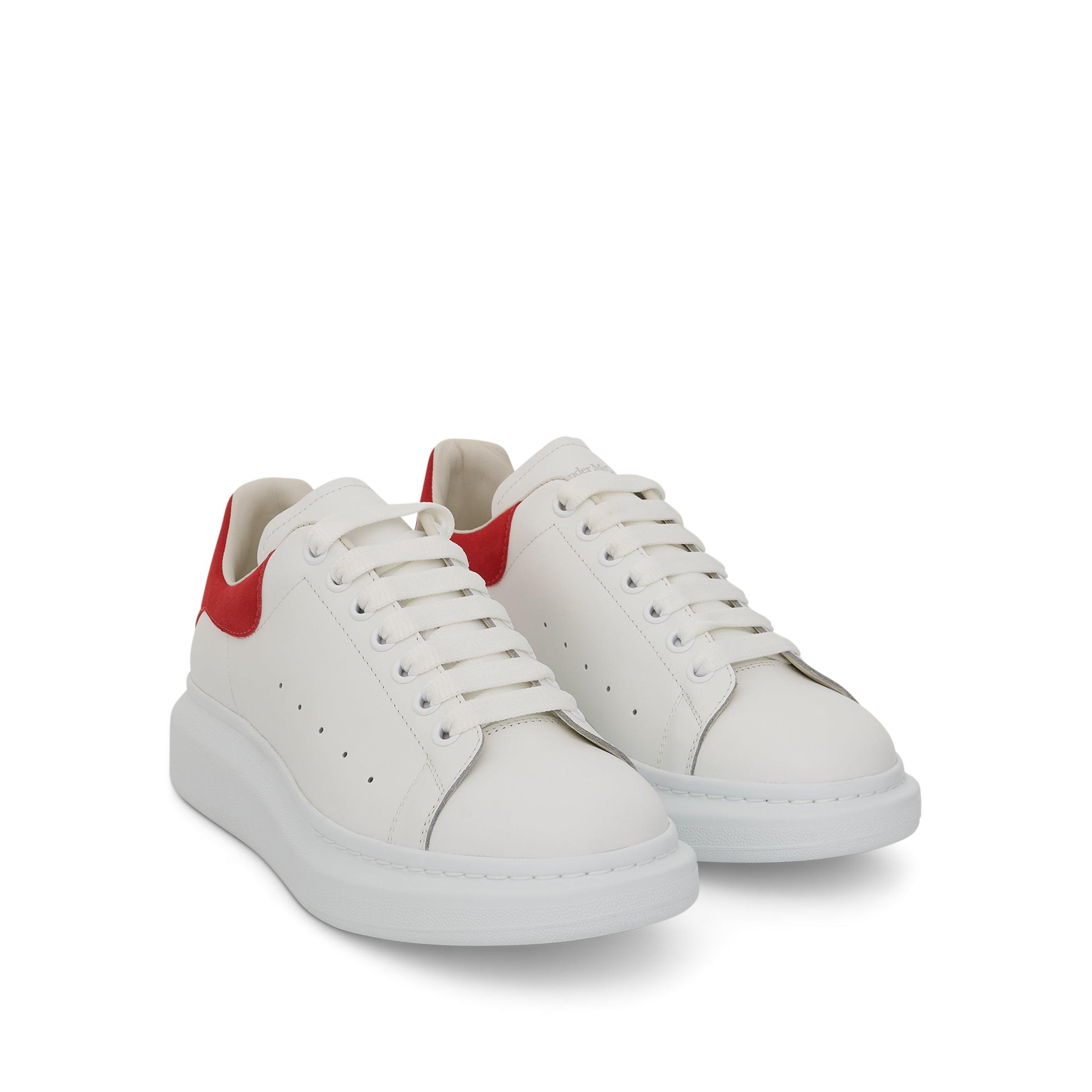 Oversized Sneaker in White/Lust Red