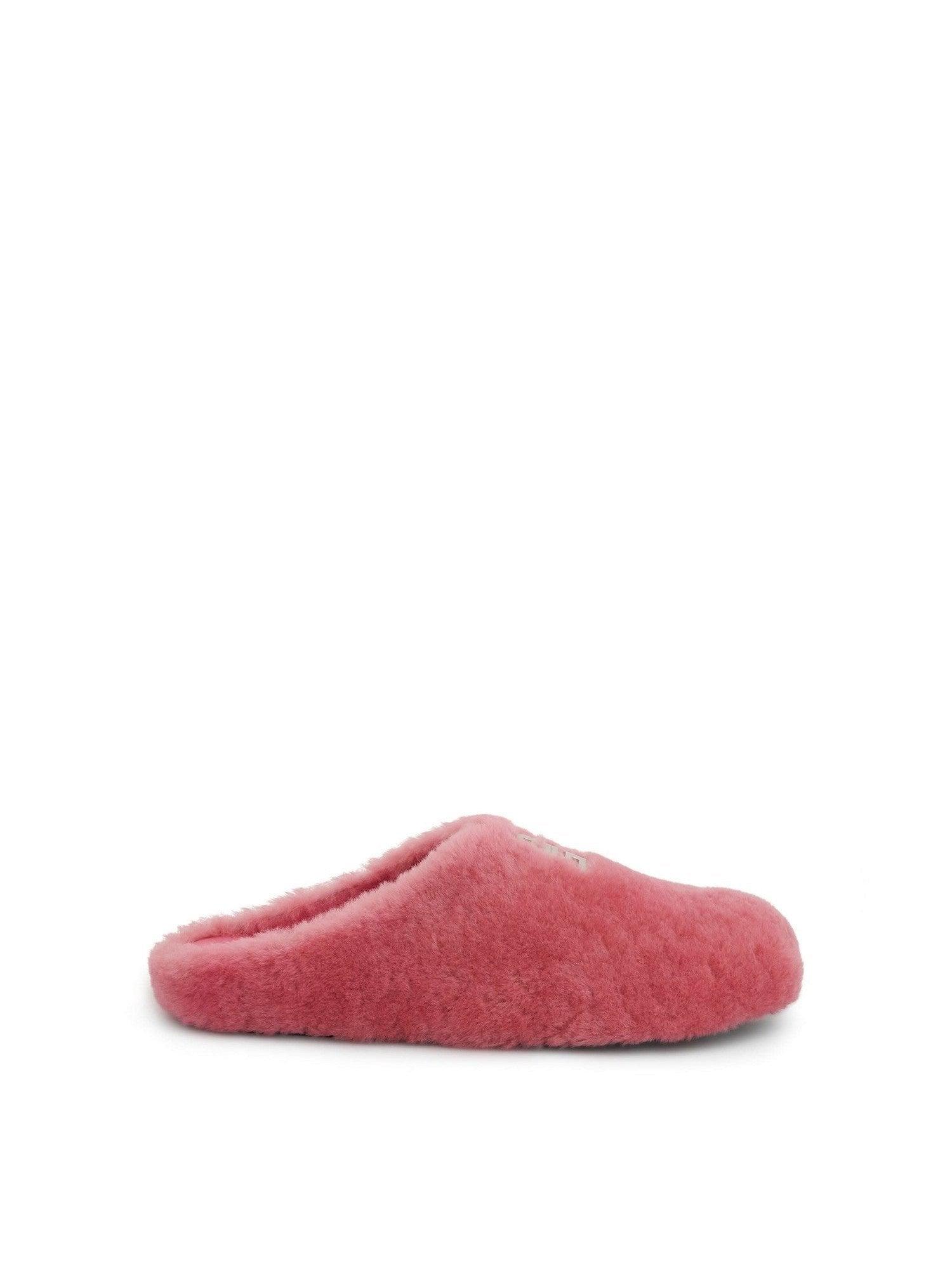 Givenchy 4G Shearling Slip On Sandals, 100% Lamb Skin in Pink