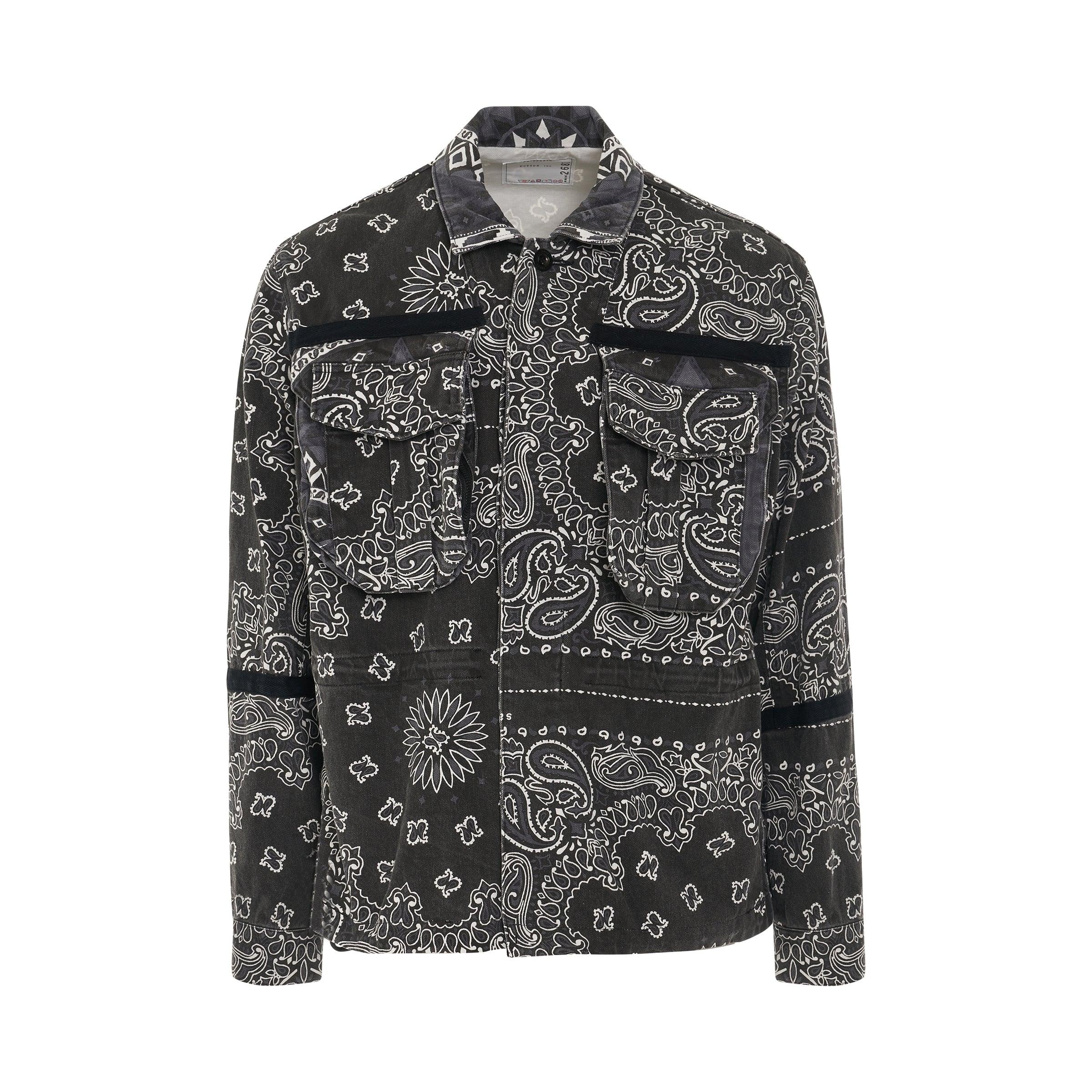 Sacai Bandana Print Jacket In Black for 