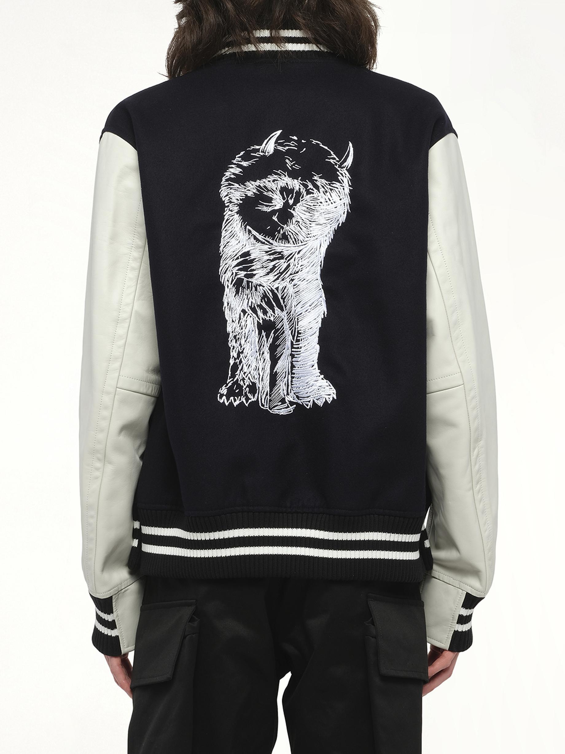Sacai Where The Wild Things Are Blouson Bomber Jacket, 100% Cupro