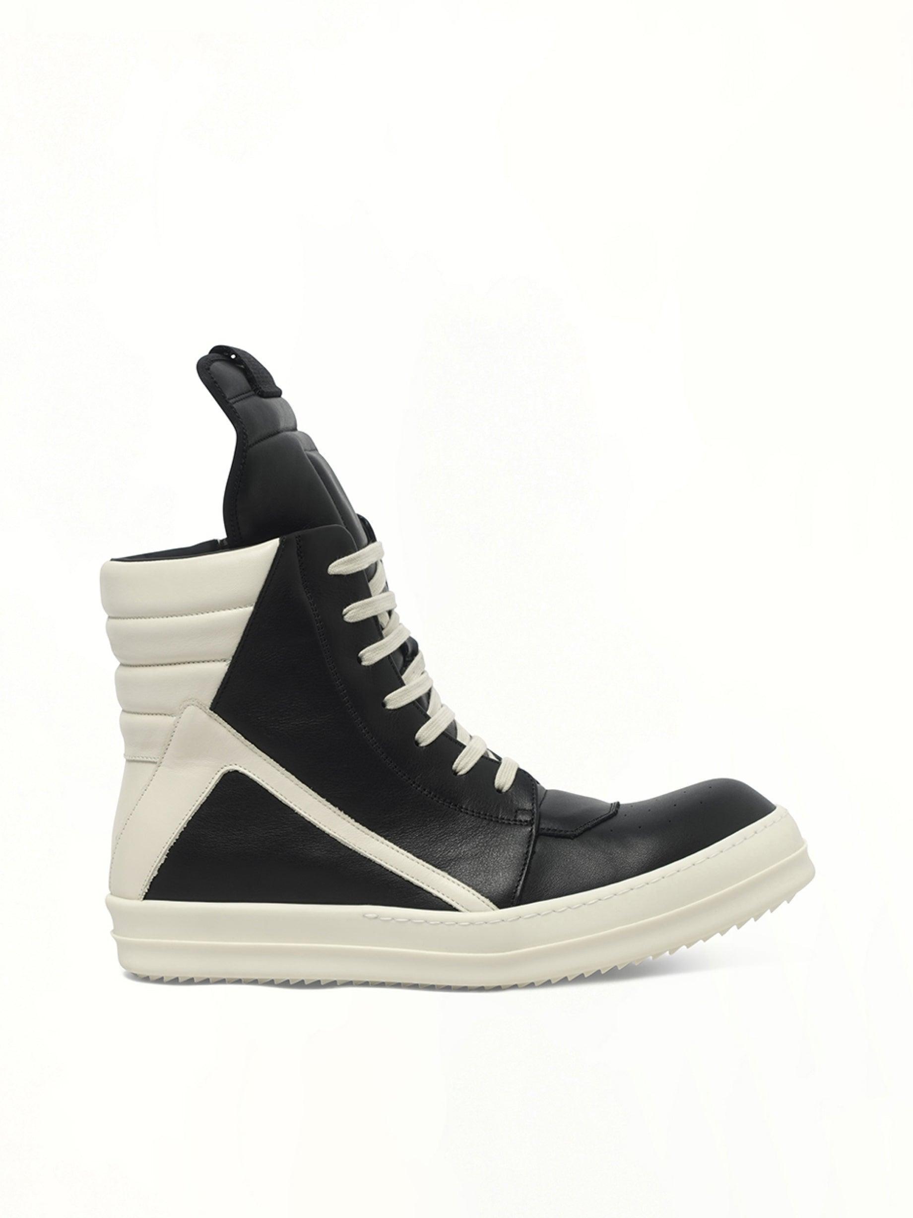 【Rick Owens 】残りわずか！ジオゲスレザーハイトップスニ-カ- Rick Owens 】残りわずか！ジオゲスレザーハイトップスニ-カ-