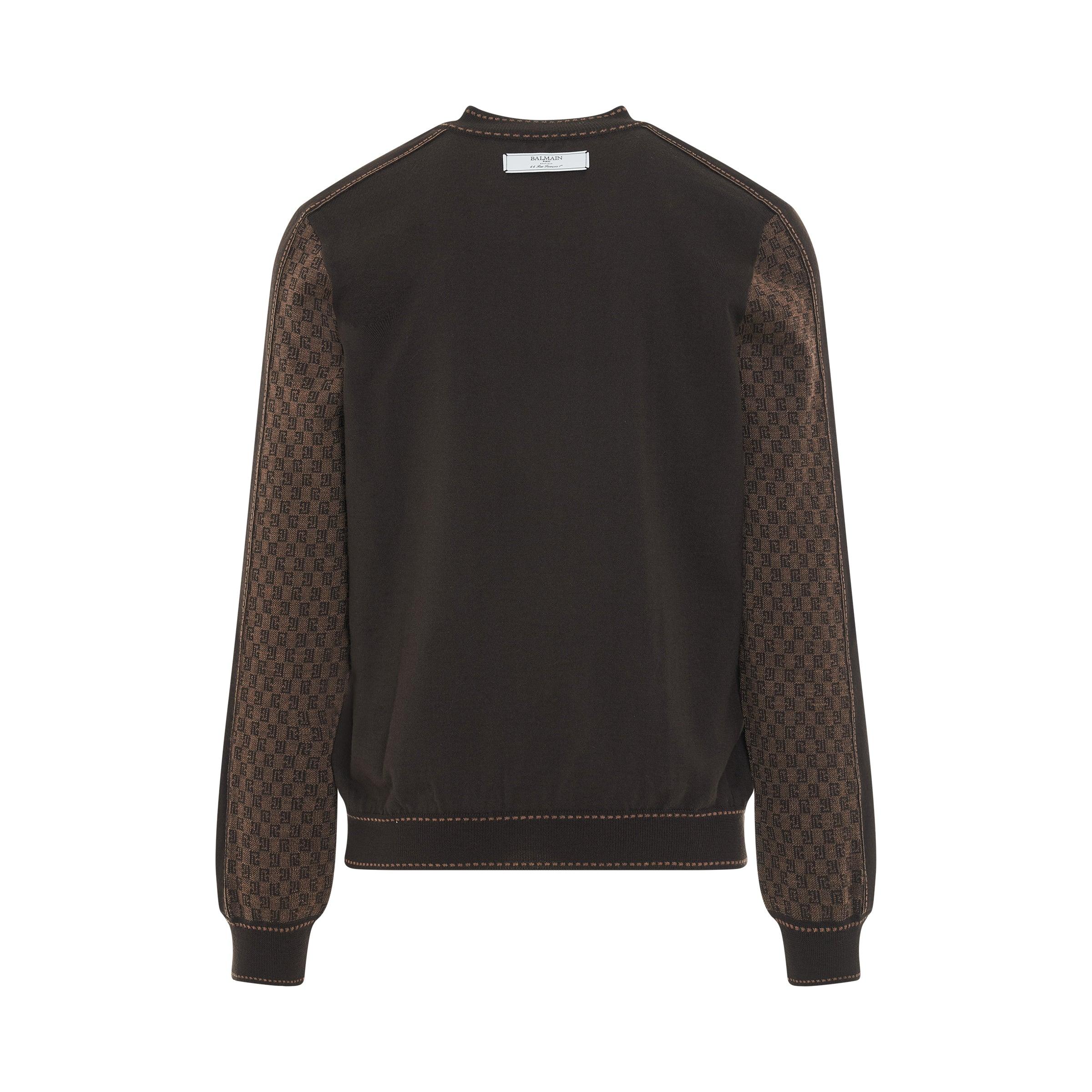 【送料&関税込】Balmain Monogrammed Jacquard Knit Sweater Balmain Monogrammed Jacquard Knit Sweater | italist, ALWAYS