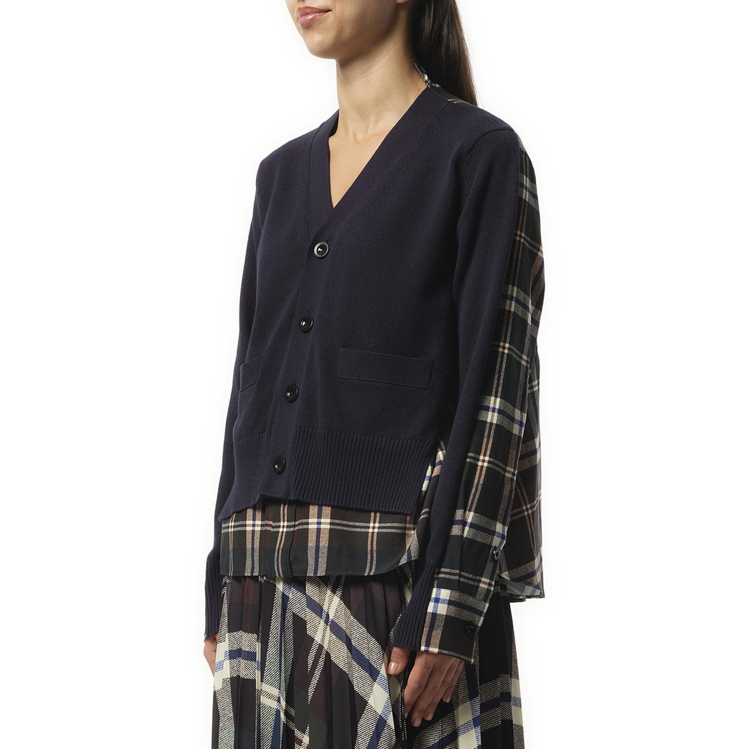 Plaid Knit Cardigan on Sale | sacai Official Store サカイ