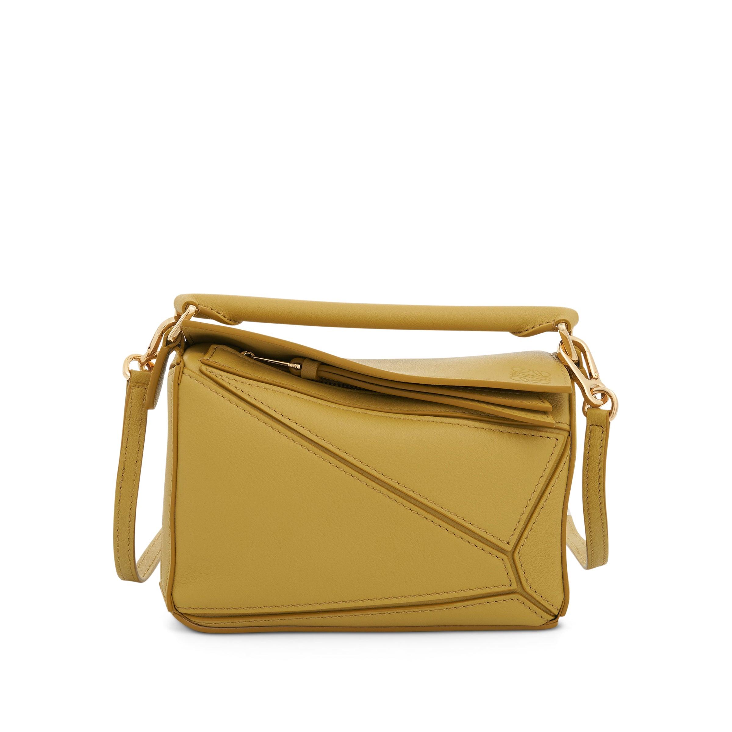 Loewe Mini Puzzle Bag In Classic Calfskin In Bright Ochre in