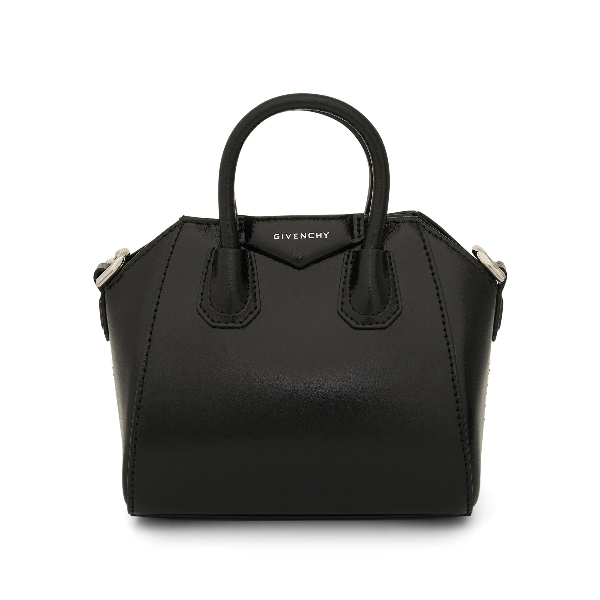 Givenchy Micro Antigona Bag In Box Leather In Black | Lyst