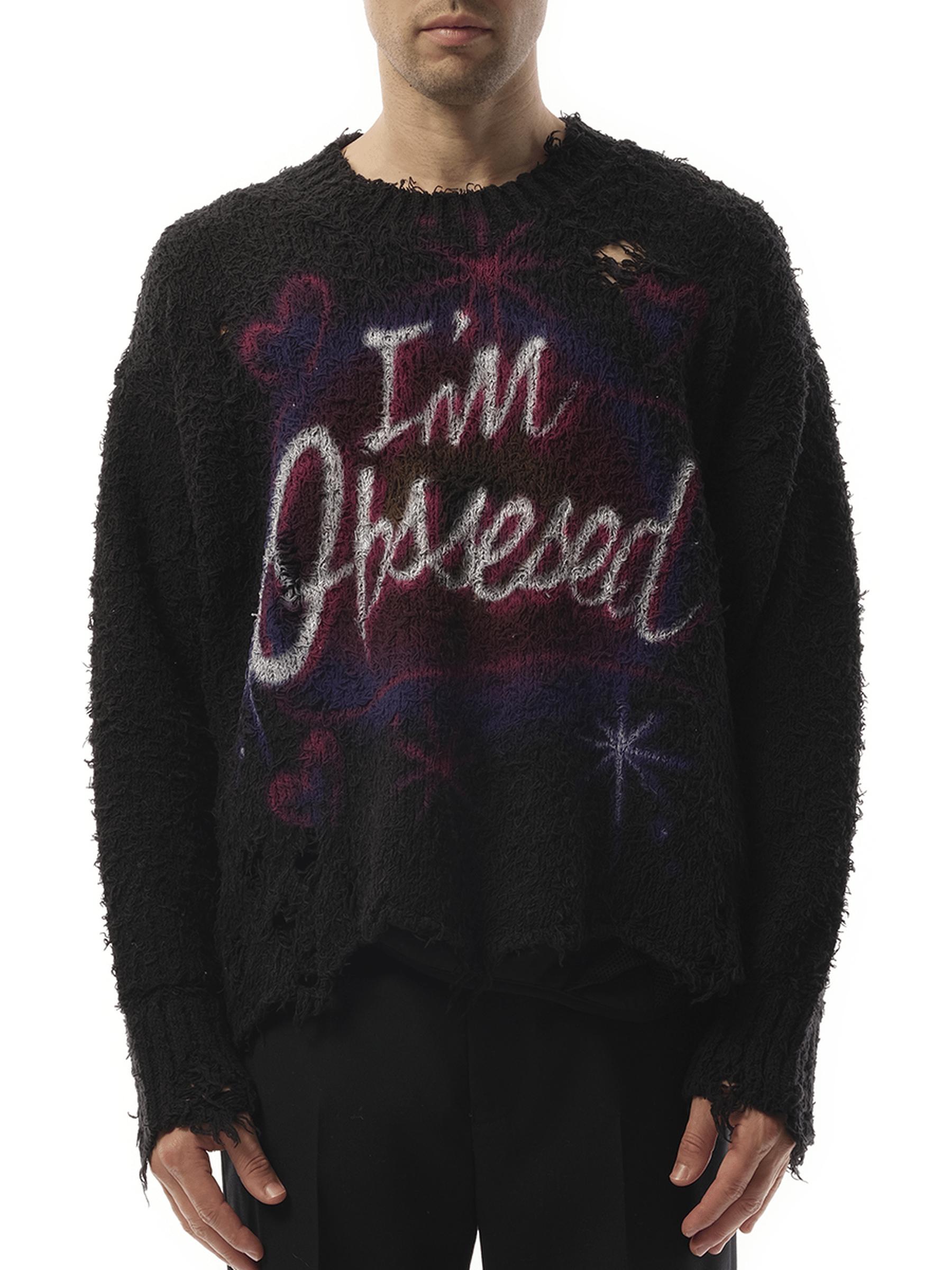 Doublet Airbrush Recycled Cotton Sweater, Long Sleeves, 100 