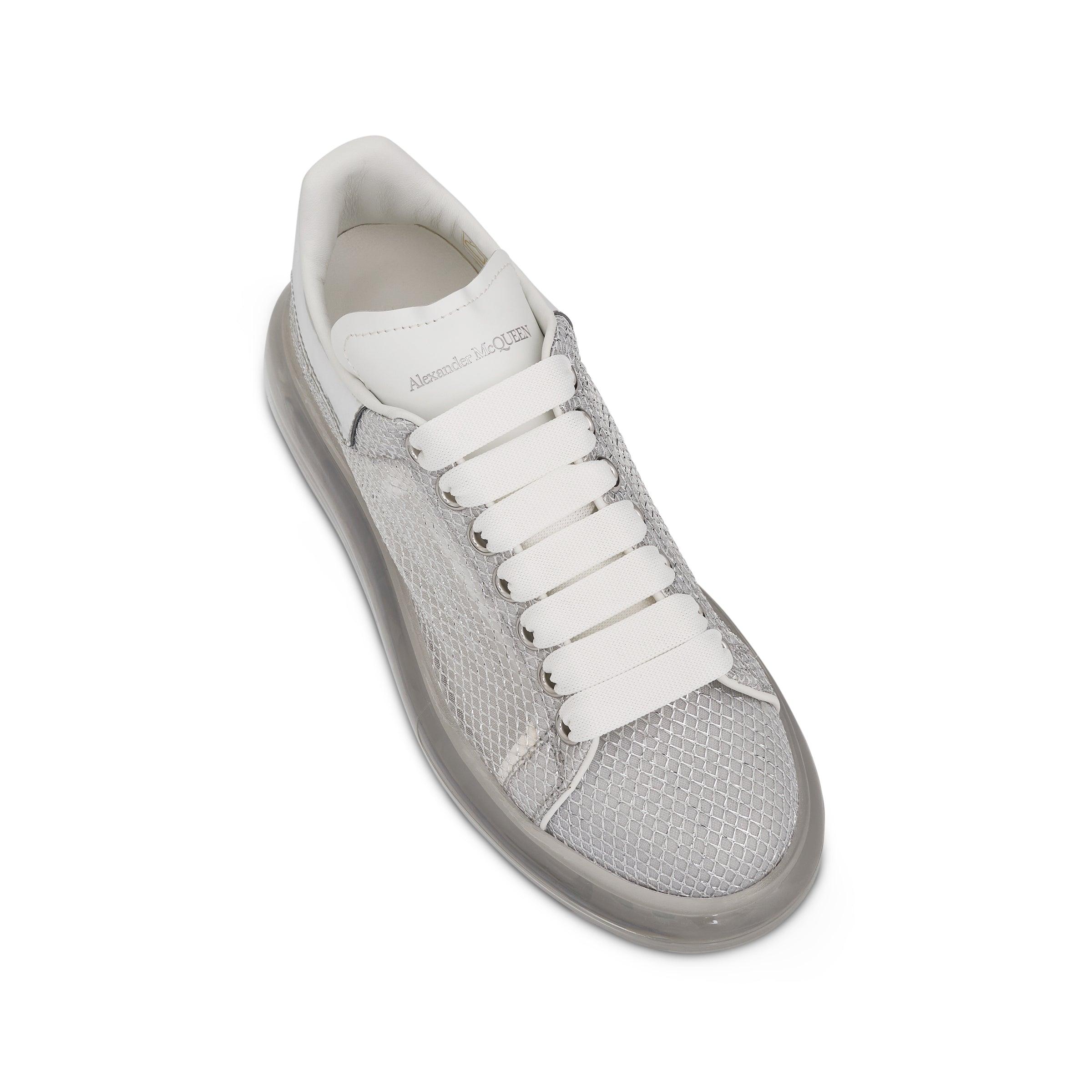 Alexander McQueen Larry Oversized Transparent Sole Sneaker In Silver/white  in Gray | Lyst