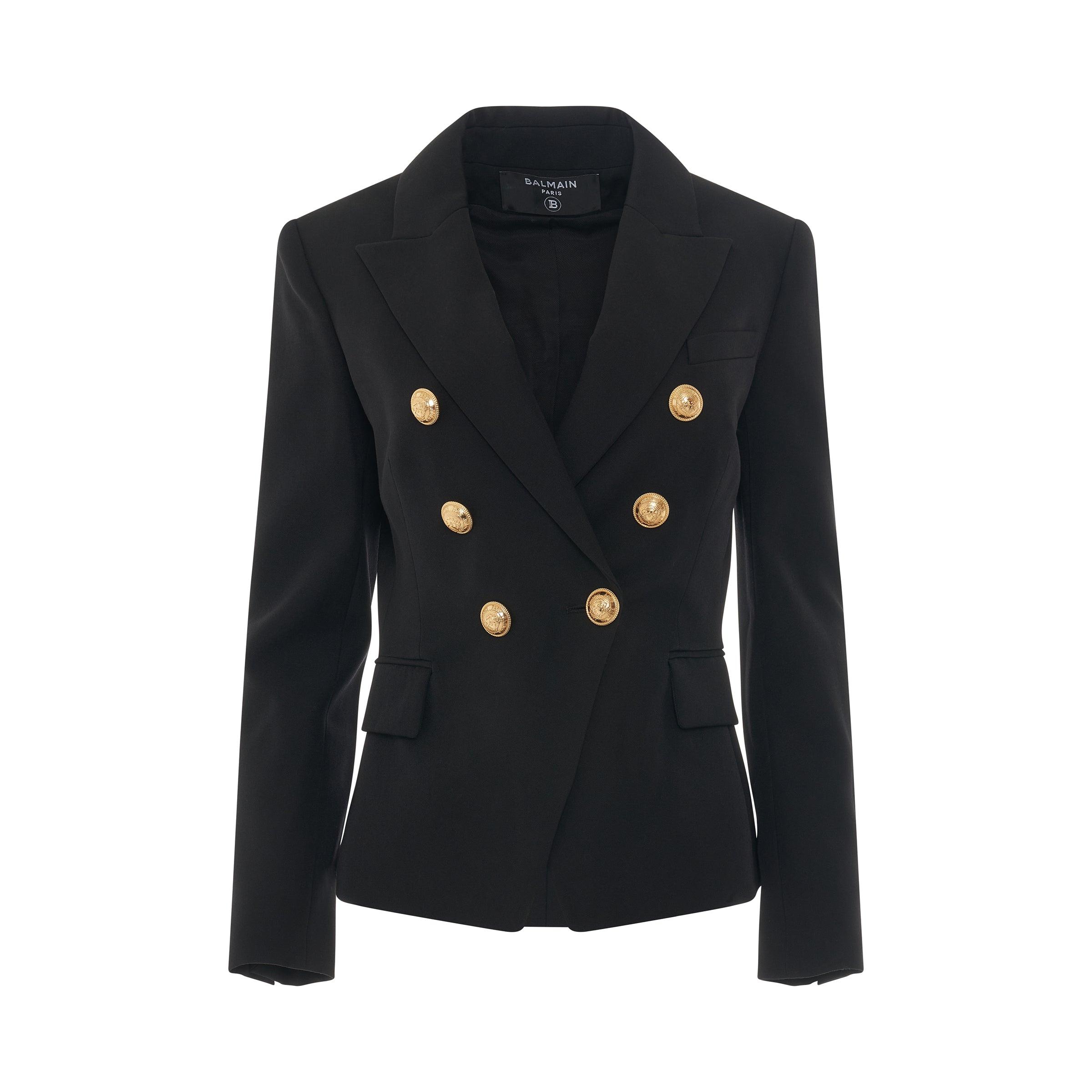 Balmain 6 Button Double Breasted Jacket In Black Lyst UK