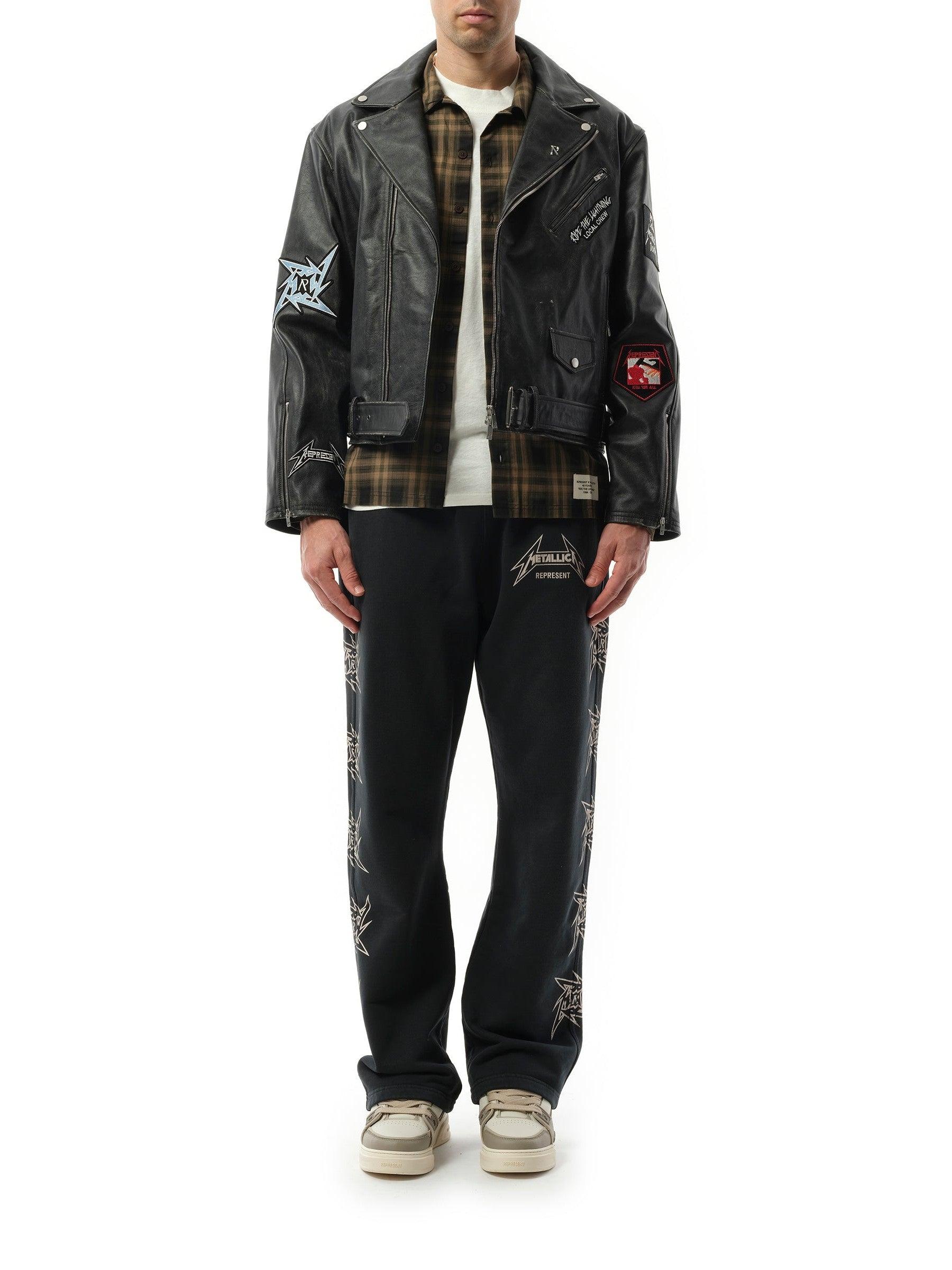 Represent Metallica Leather Jacket, Long Sleeves, 100% Leather  
