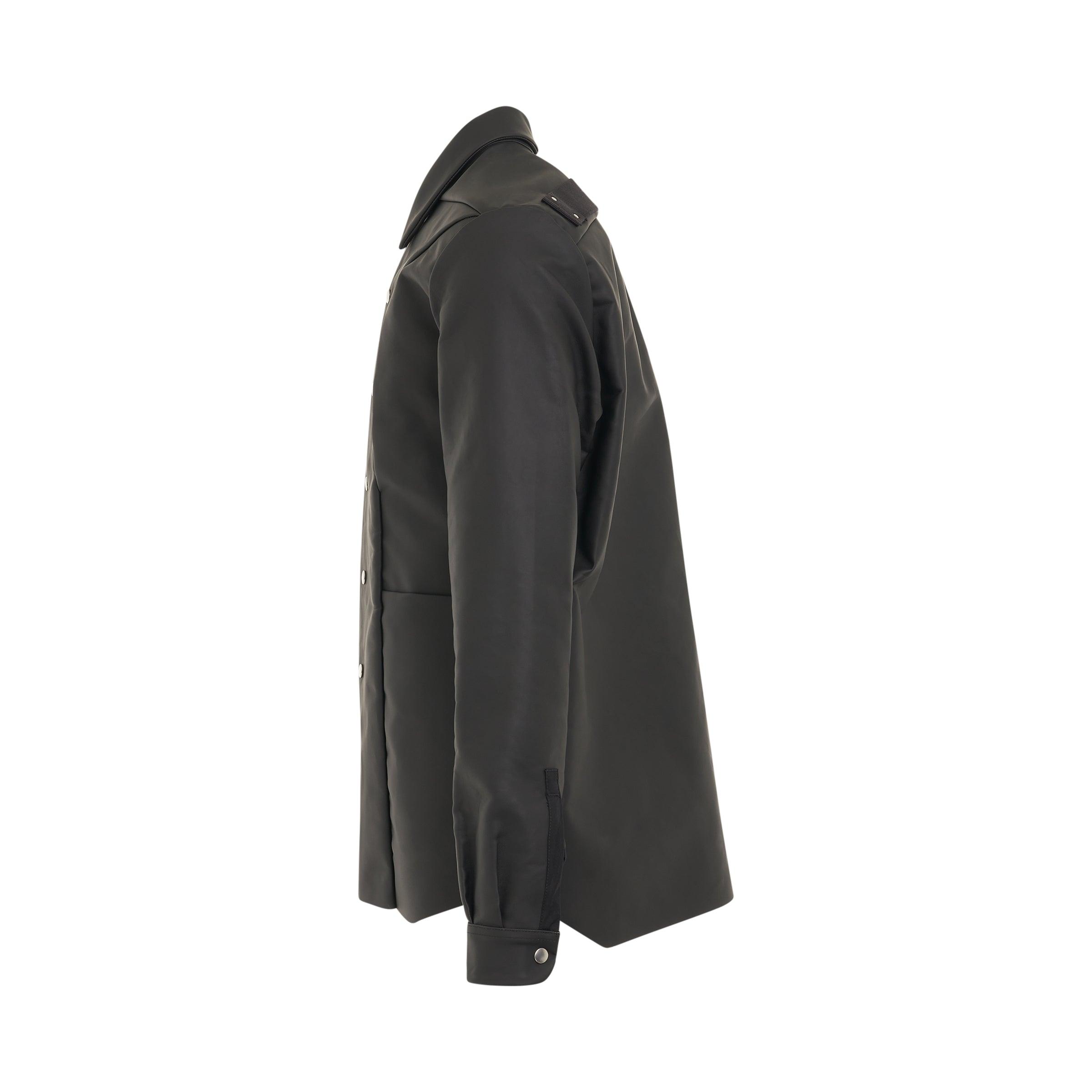 Rick Owens Strobe Woven Outershirt In Black/natural for Men | Lyst