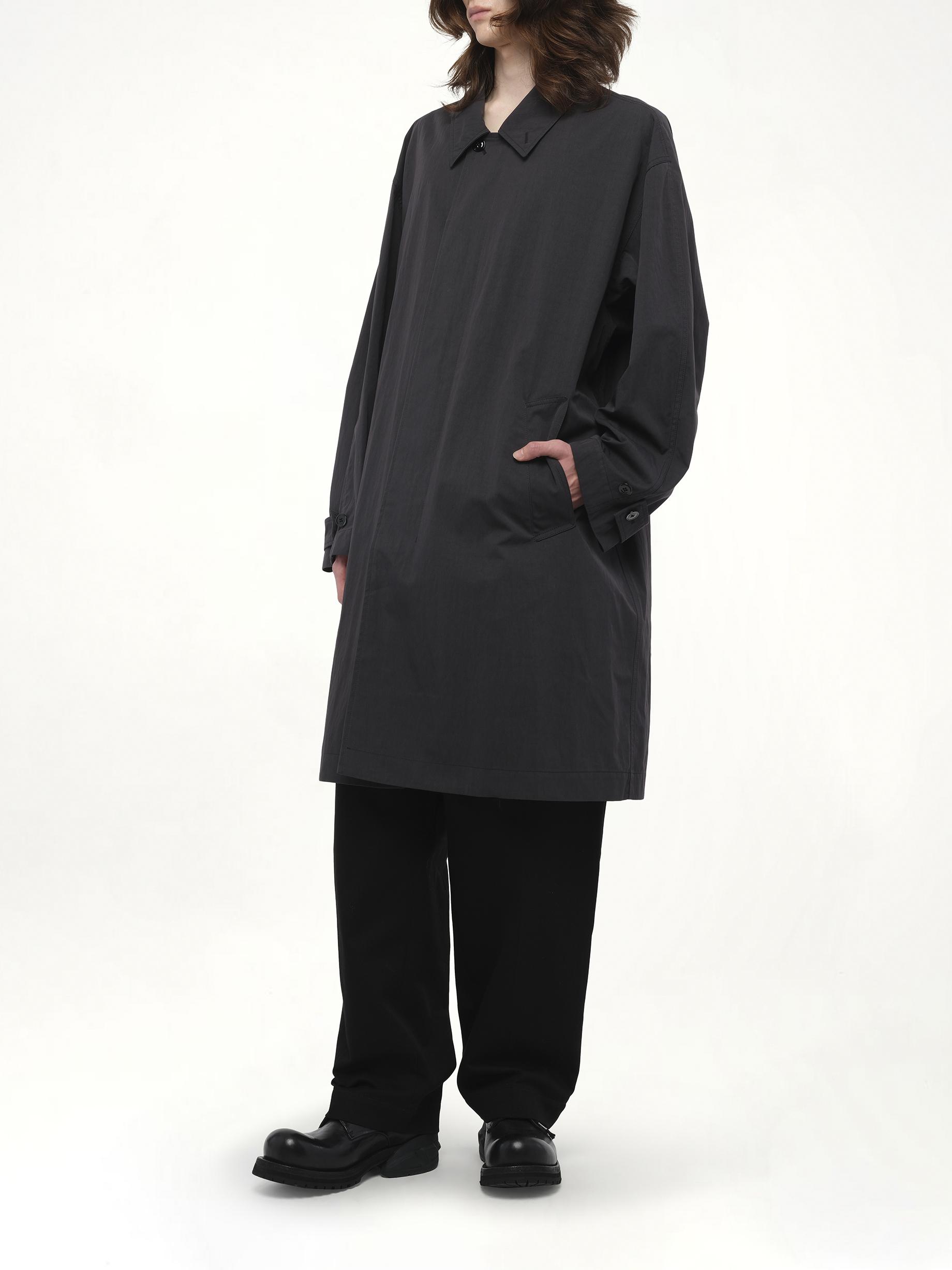 Lemaire Car Coat, 100% Cotton, Size: Medium in Black for Men