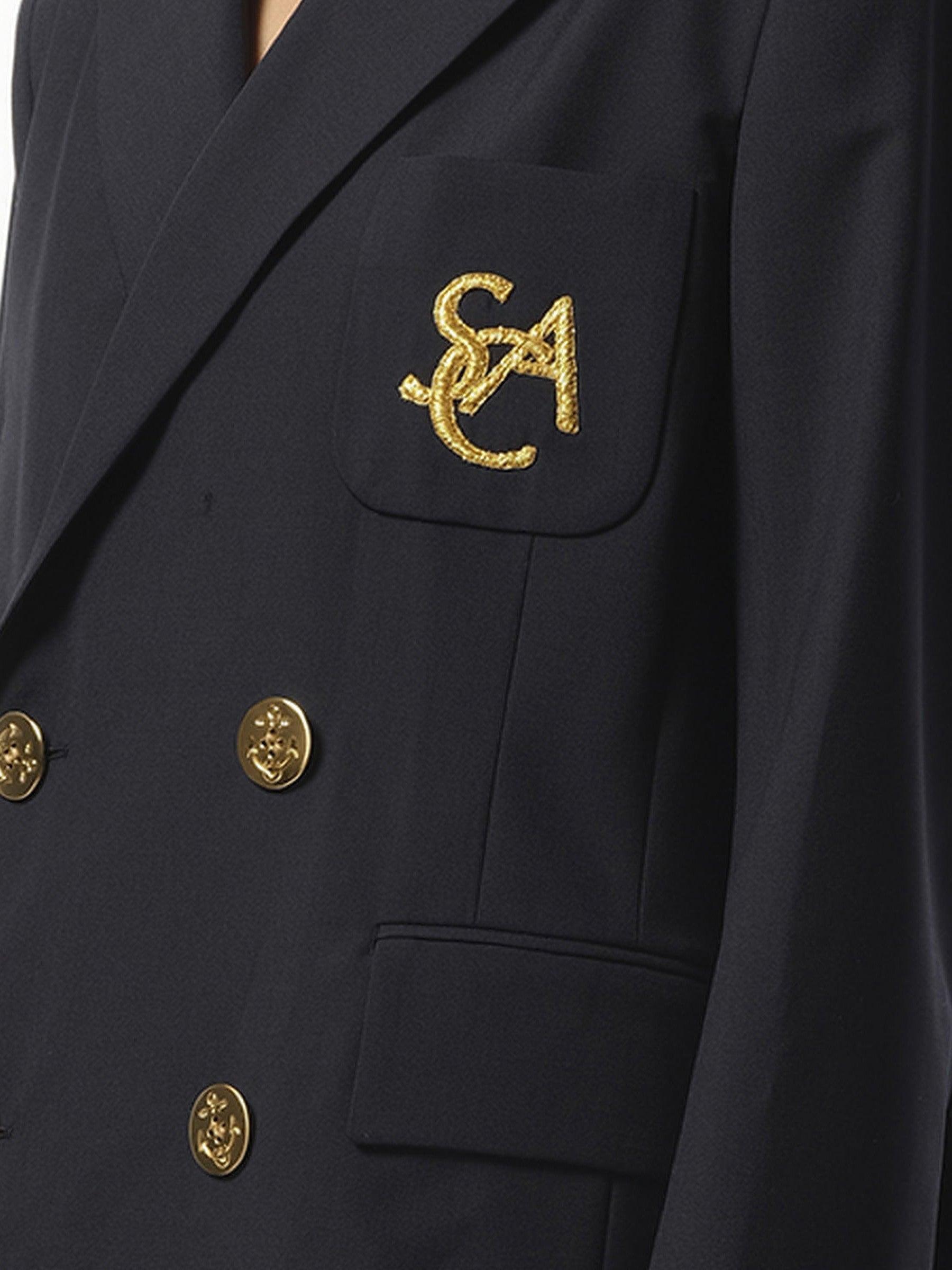 【SACAI】Emblem Silk Blend Single Jacket SACAI】Emblem Silk Blend Single Jacket Sacai Emblem Double