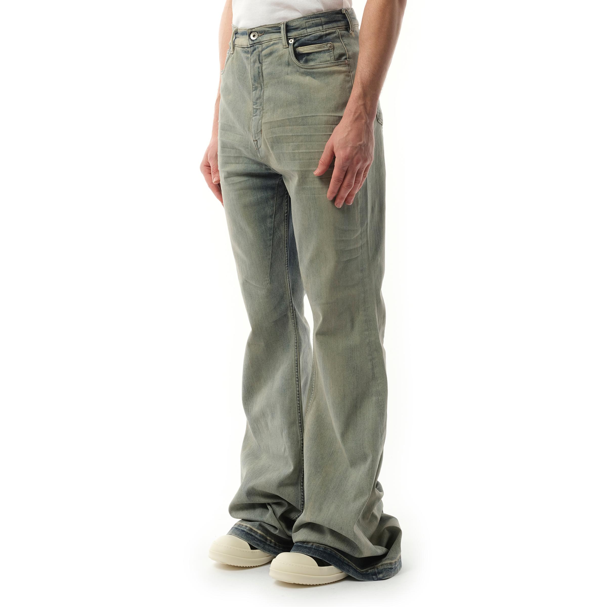 Rick Owens Bolan Bootcut Denim Pants, , 100% Cotton in Green for