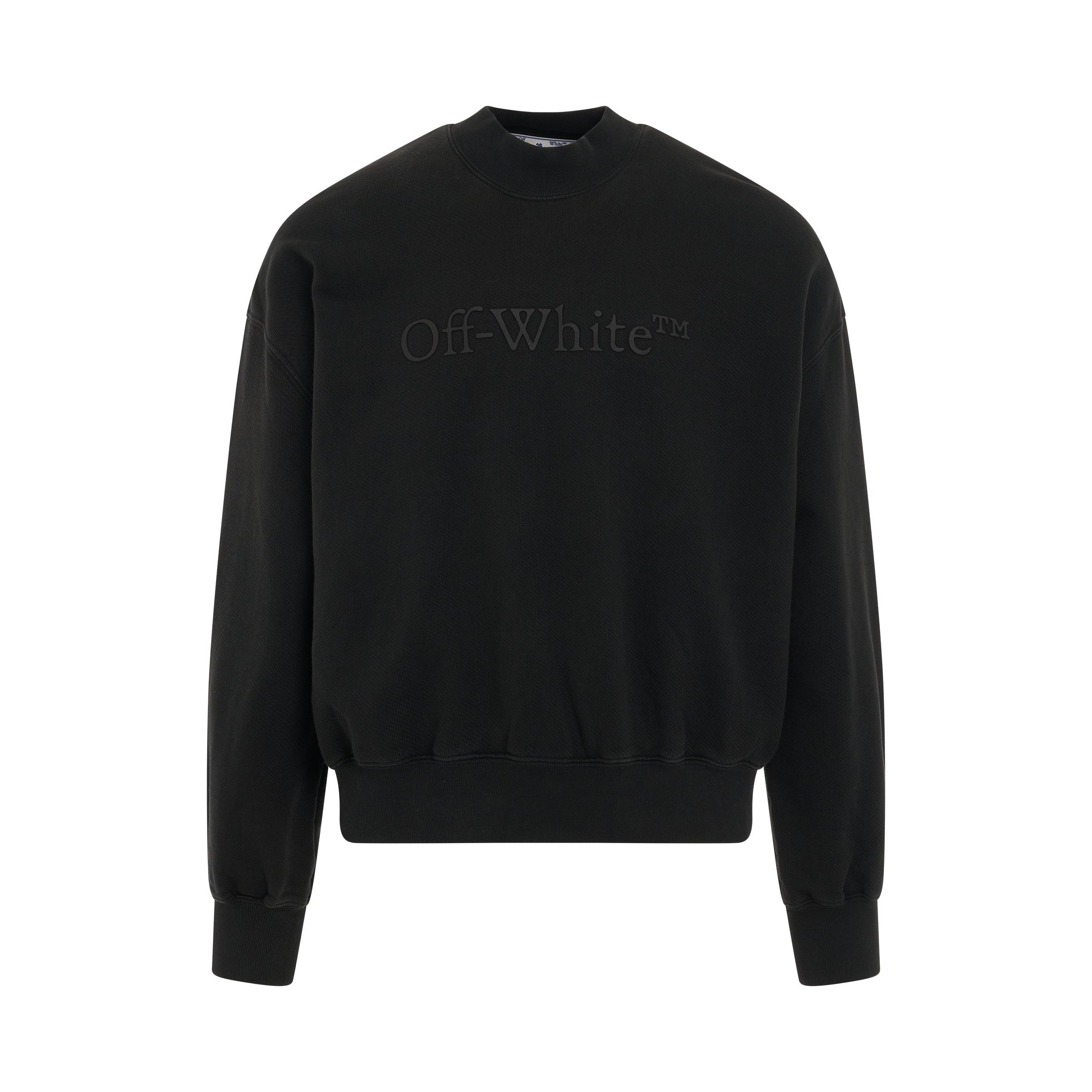 Off-White c/o Virgil Abloh Bookish Laundry Boxy Crewneck Sweatshirt In  Black for Men | Lyst UK