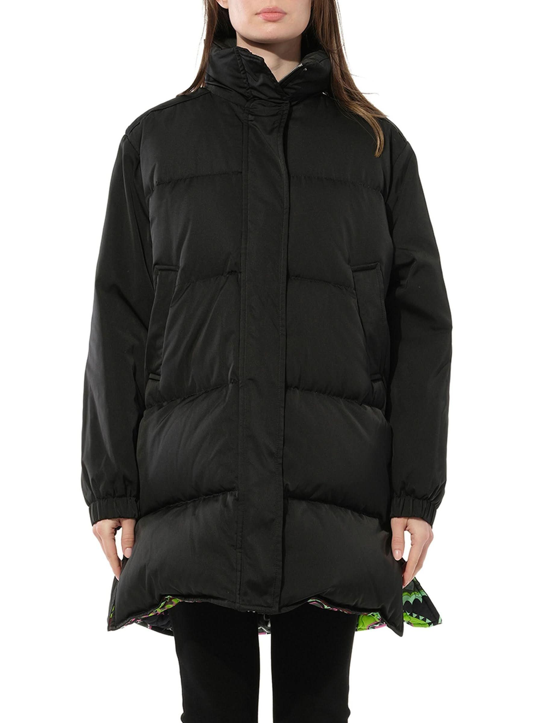 Emilio Pucci Down Coat in Black | Lyst