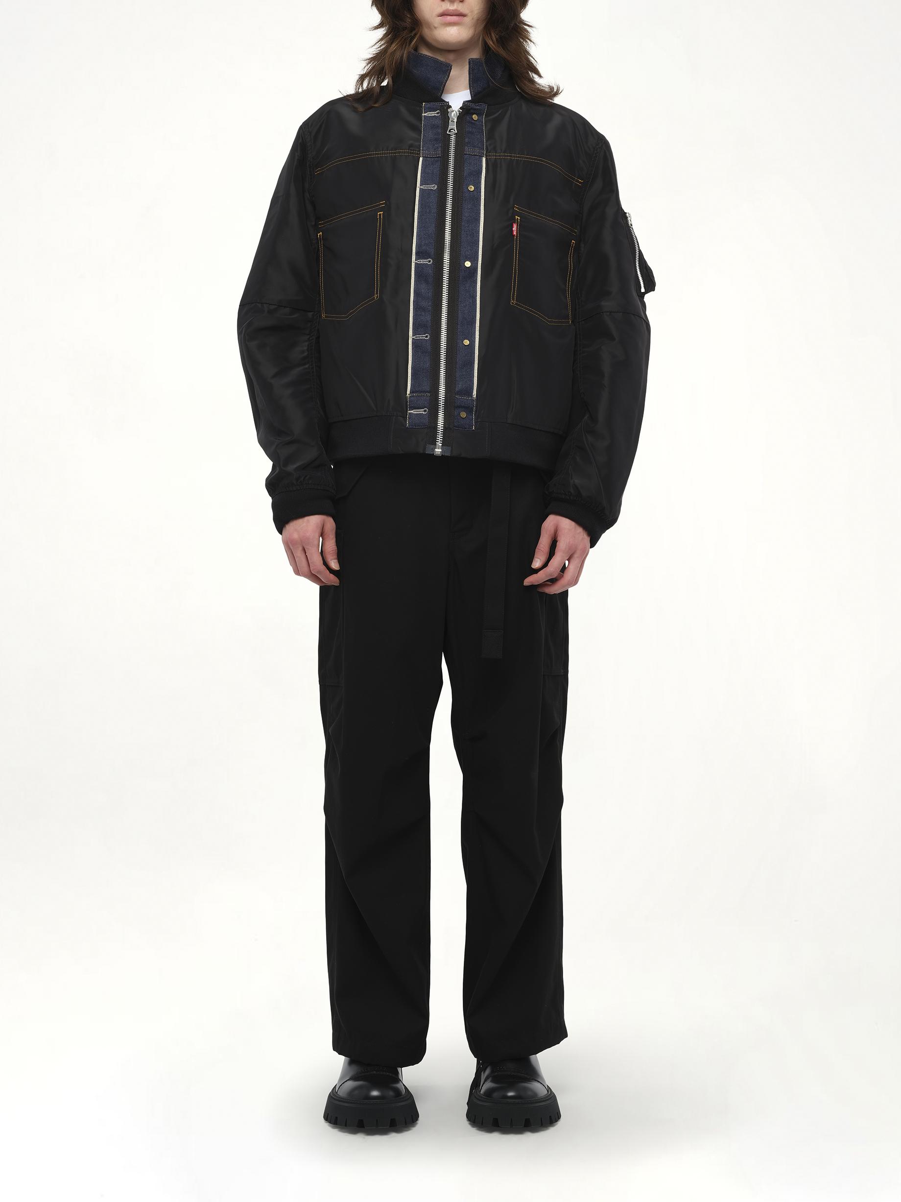 Sacai X Levi's Denim X Nylon Twill Reversible Blouson Bomber