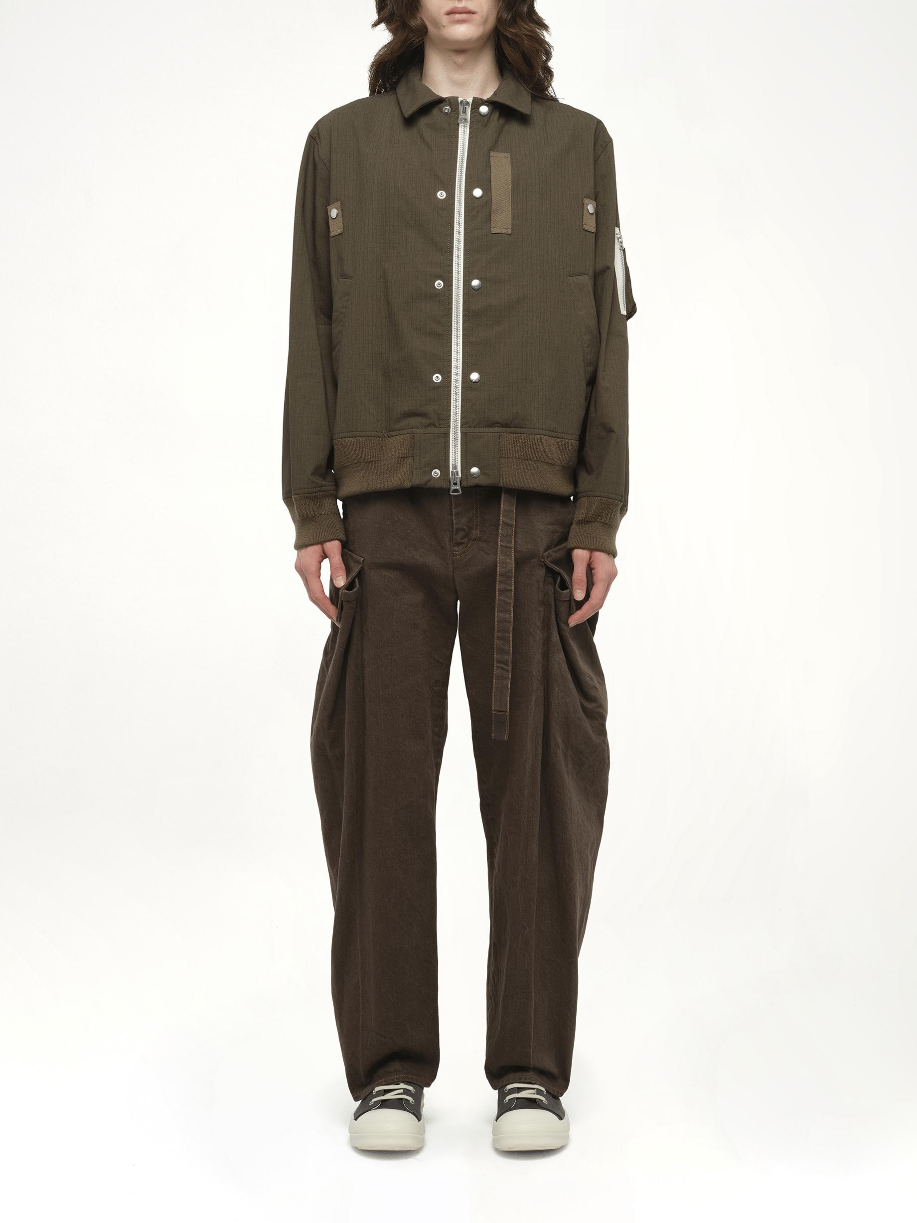 Sacai Rip Stop Blouson Bomber Jacket, 100% Polyester in Green for