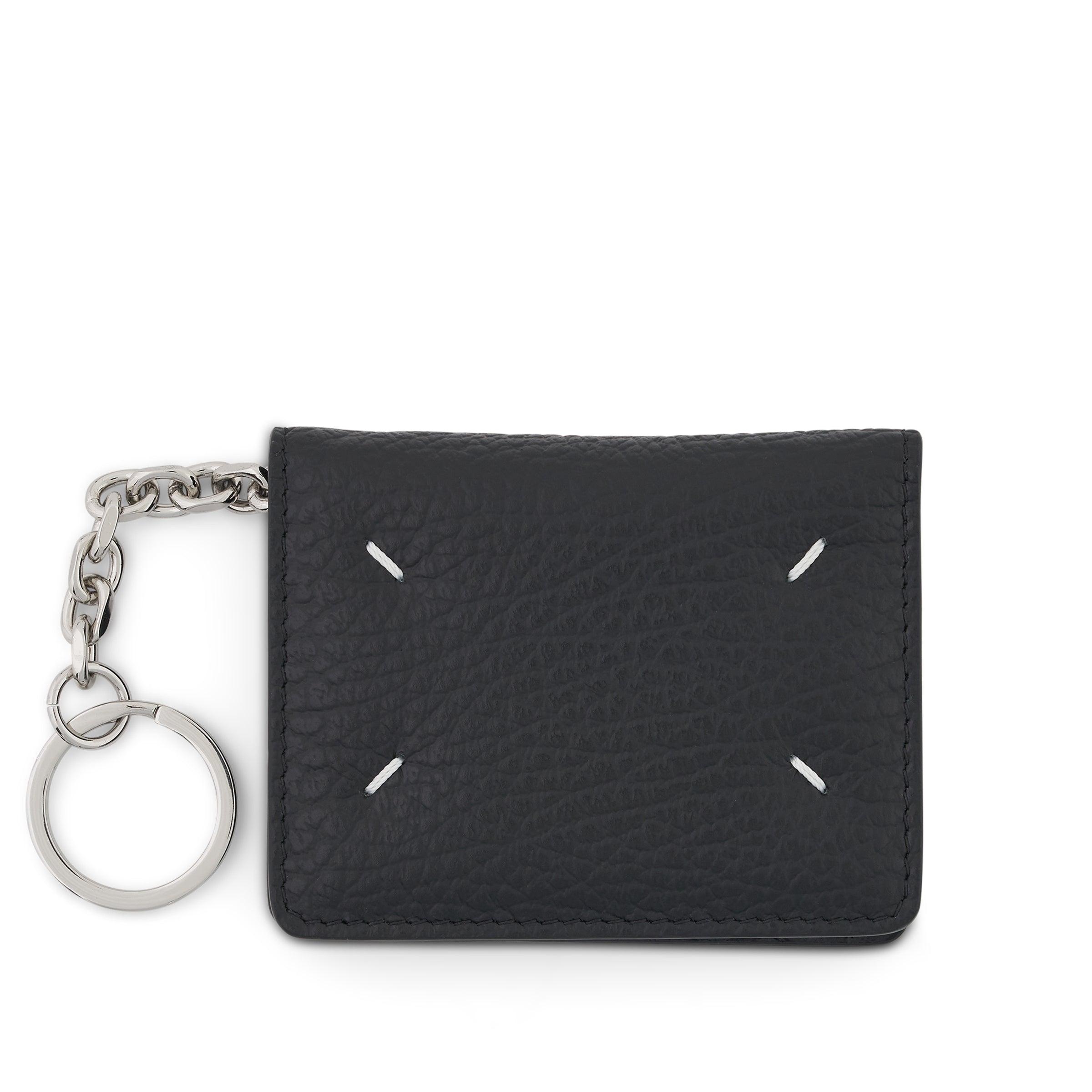 Revamped Card Holder Keychain- Black Cowhide – The Silver Strawberry