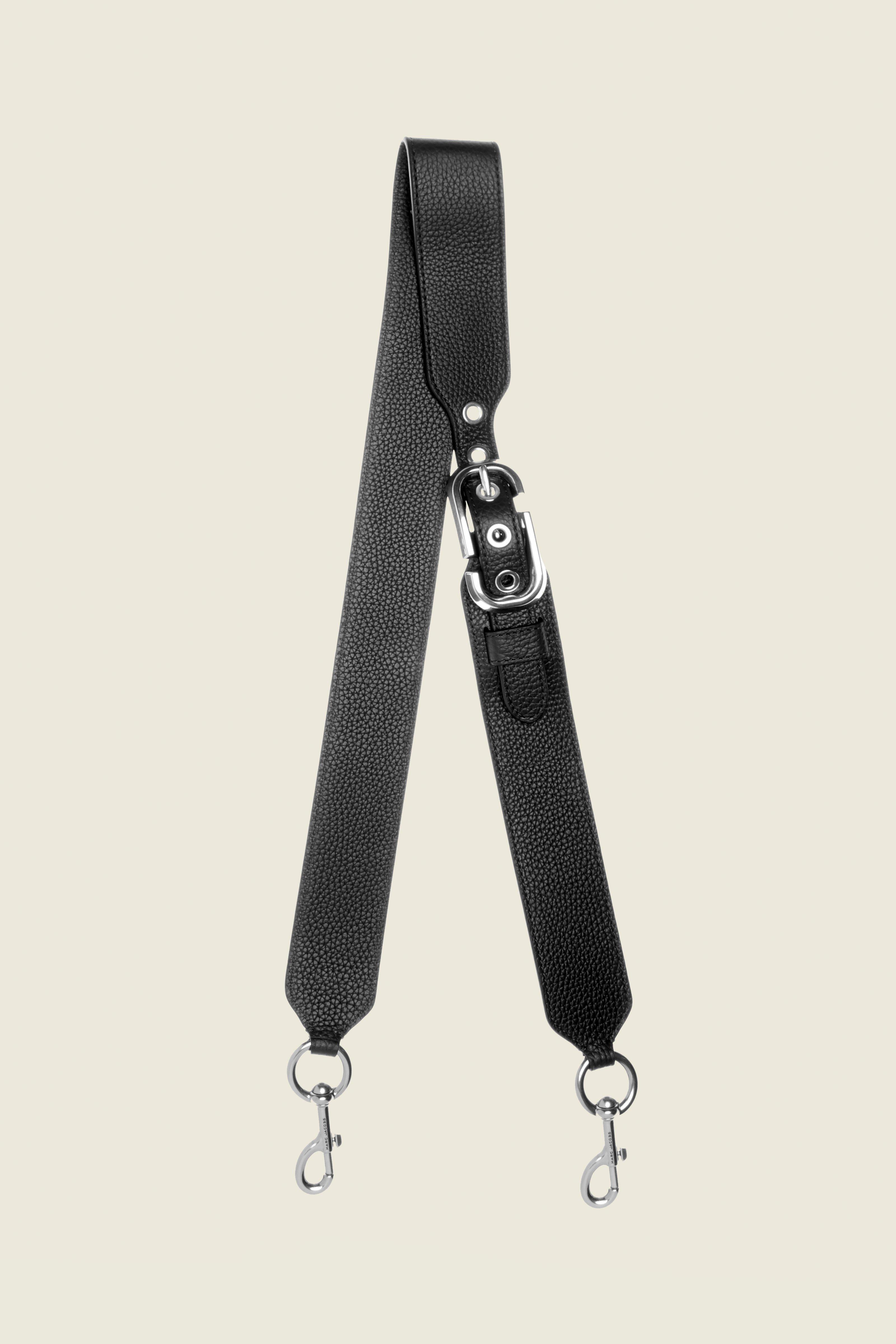 Marc Jacobs Double J Pebble Leather Bag Strap in Black | Lyst