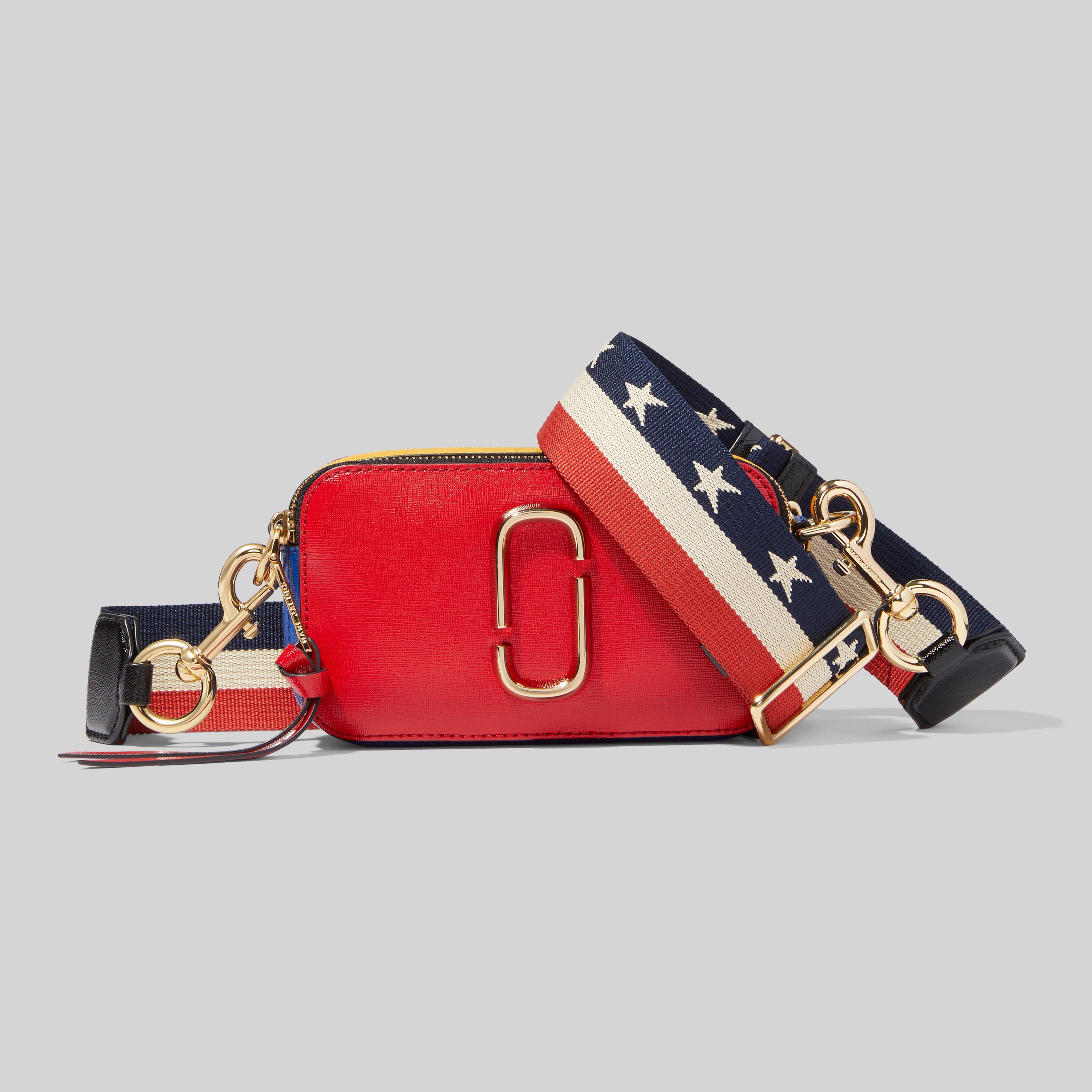 Marc Jacobs Leather The Snapshot Flag Bag in Red Lyst
