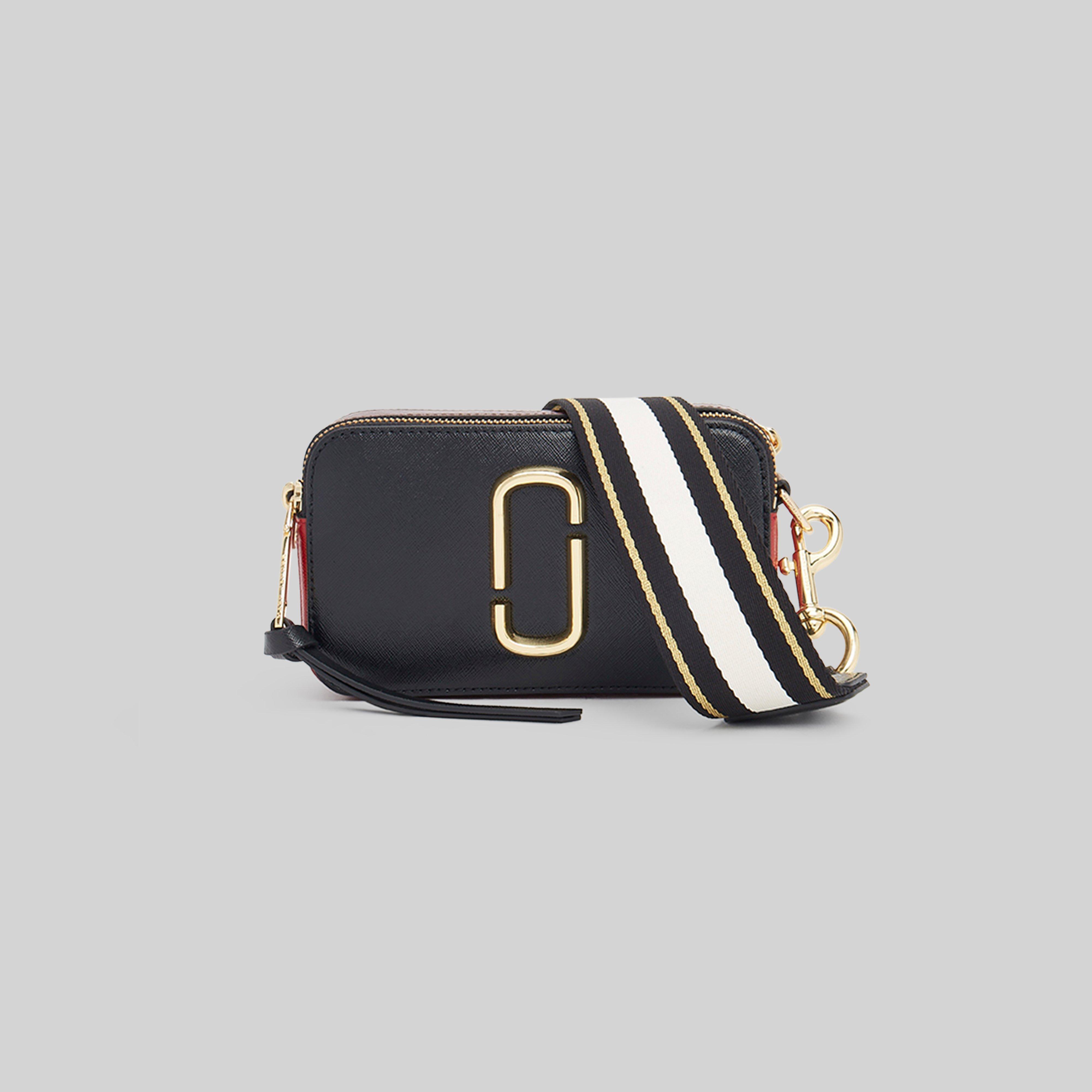 marc jacobs black small snapshot camera bag