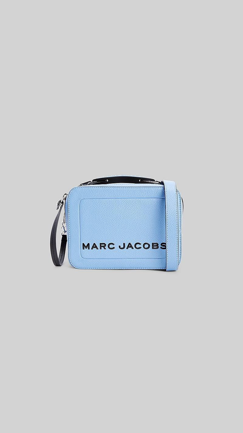 Marc Jacobs Textured Mini Box 20 Crossbody Bag Dark Blue Sea NWT! $350