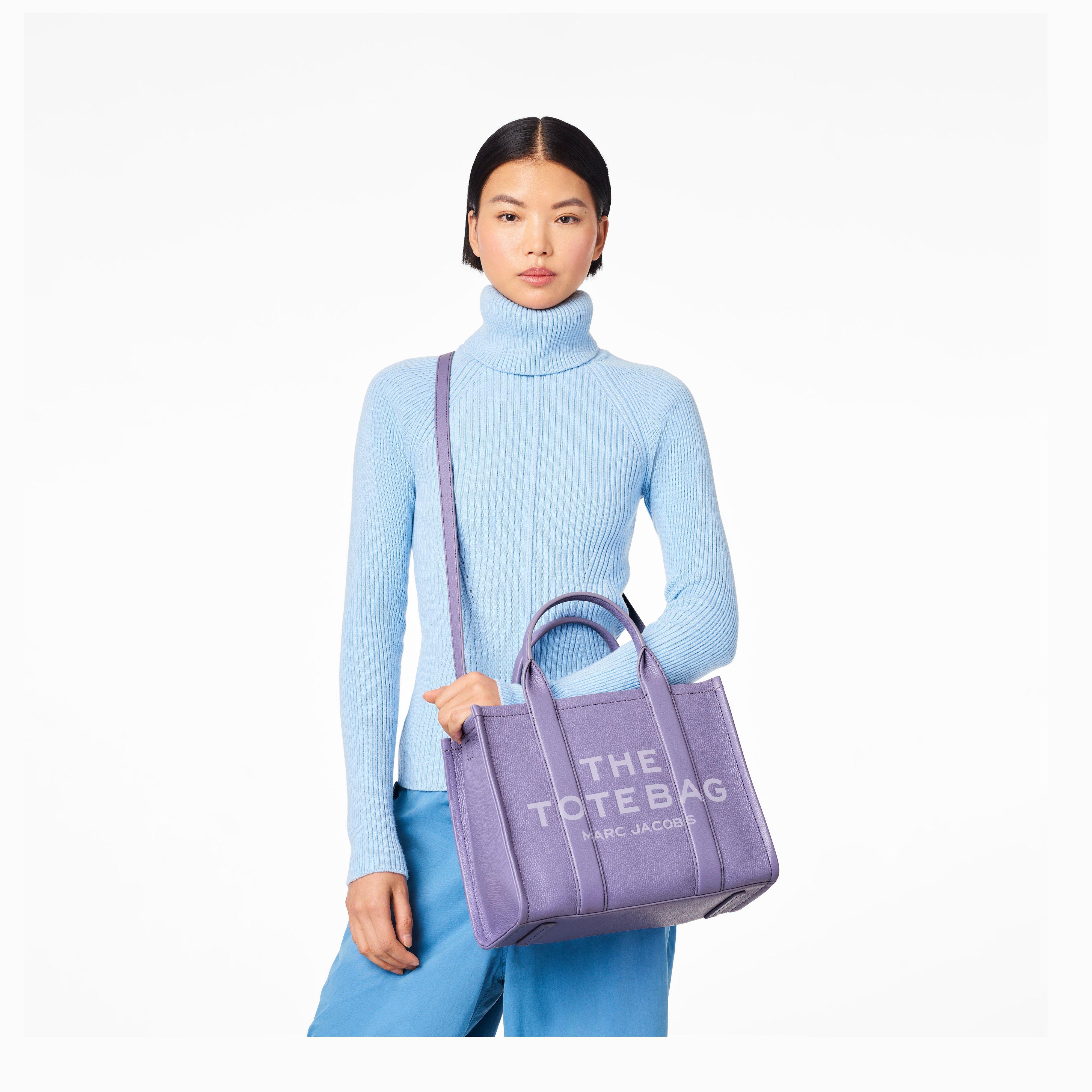 Marc Jacobs The Leather Medium Tote Bag in Purple