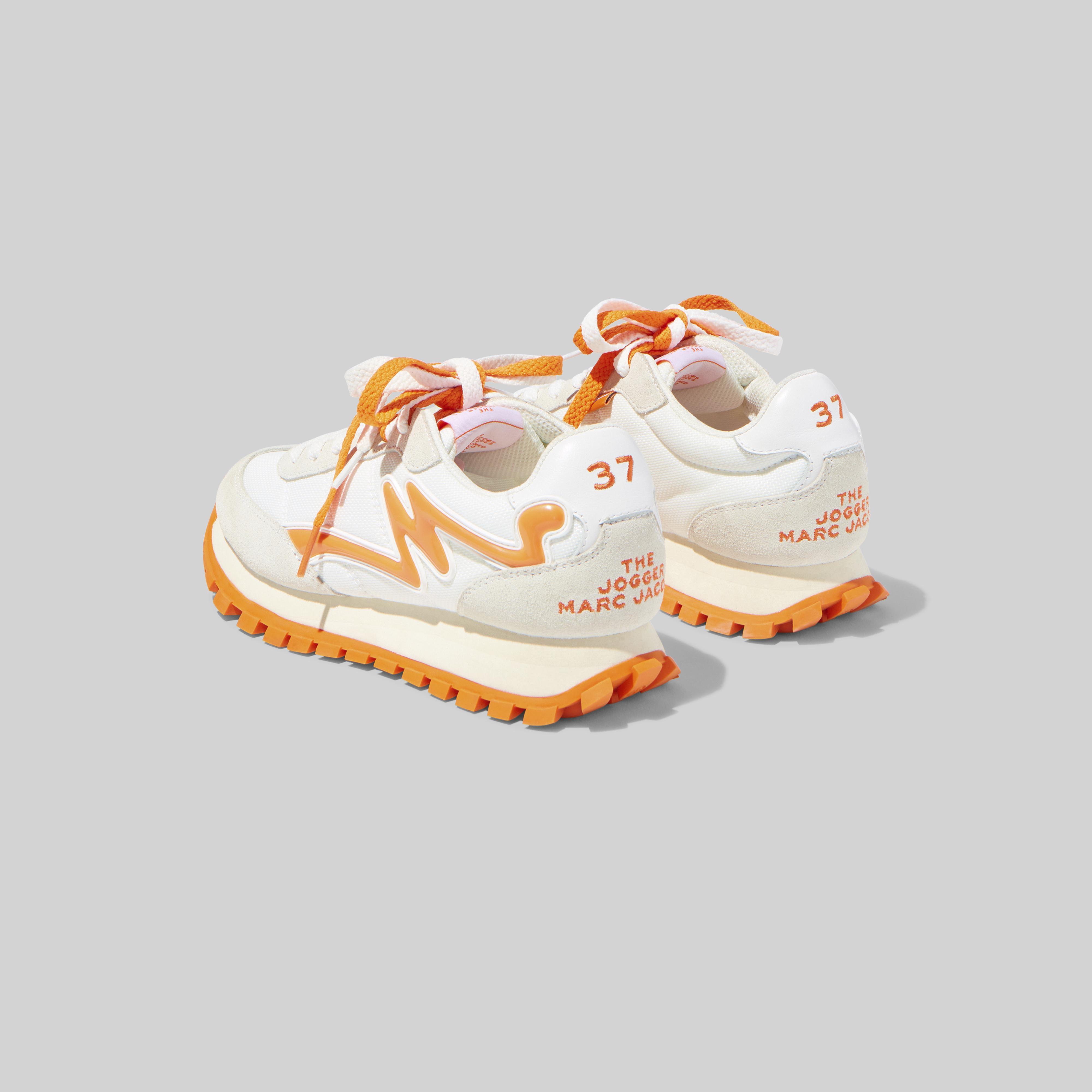 Marc Jacobs White And Orange The Jogger Sneakers - Lyst